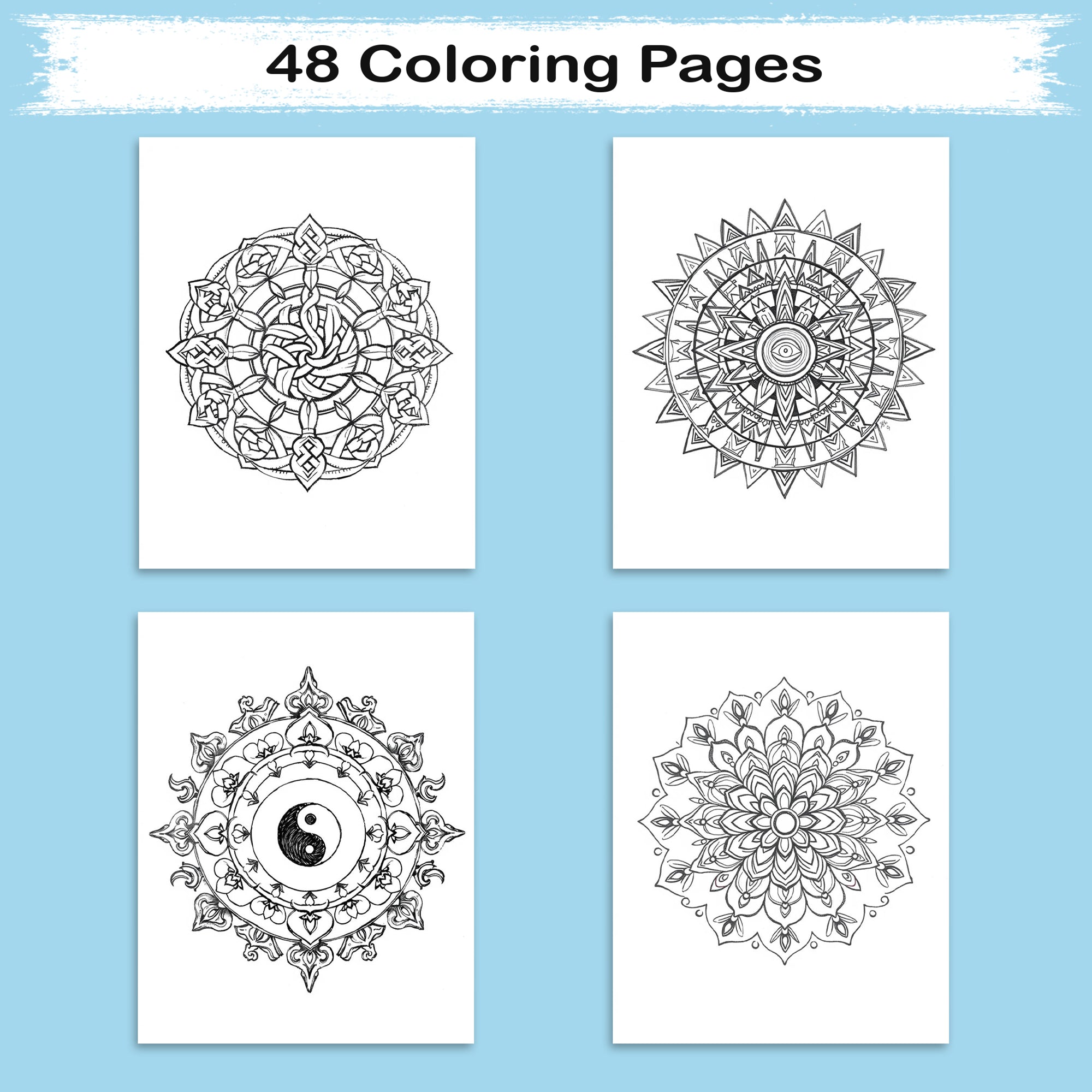 Cultural Mandalas of the World – Mandala Coloring Pages – 48 Pages – Mehndi, Aztec, Celtic & Eastern Patterns – For Adults