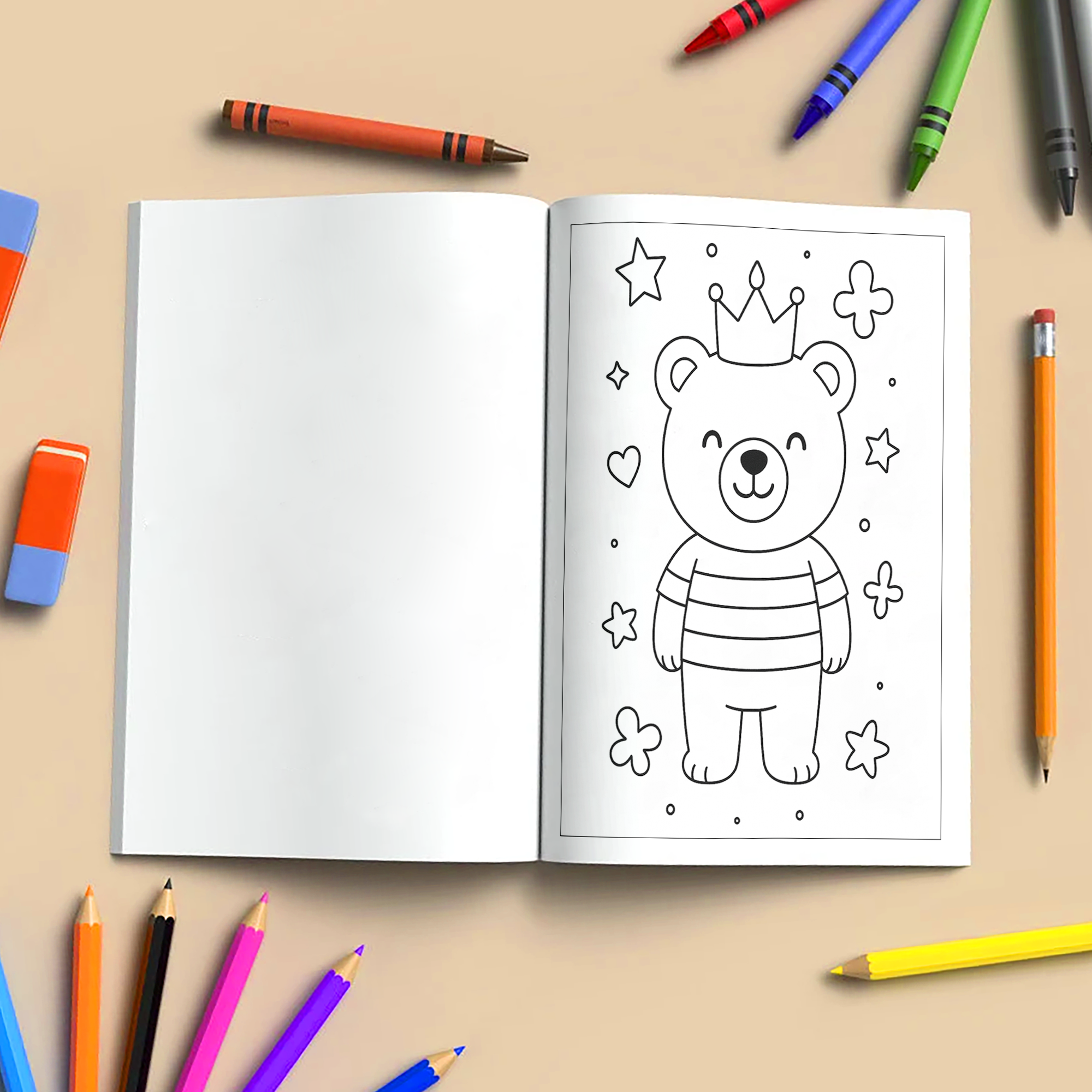 Sweet Bear Adventures – Animal Coloring Pages – 48 Pages – Playful, Gentle, Woodland Fun – For Kids