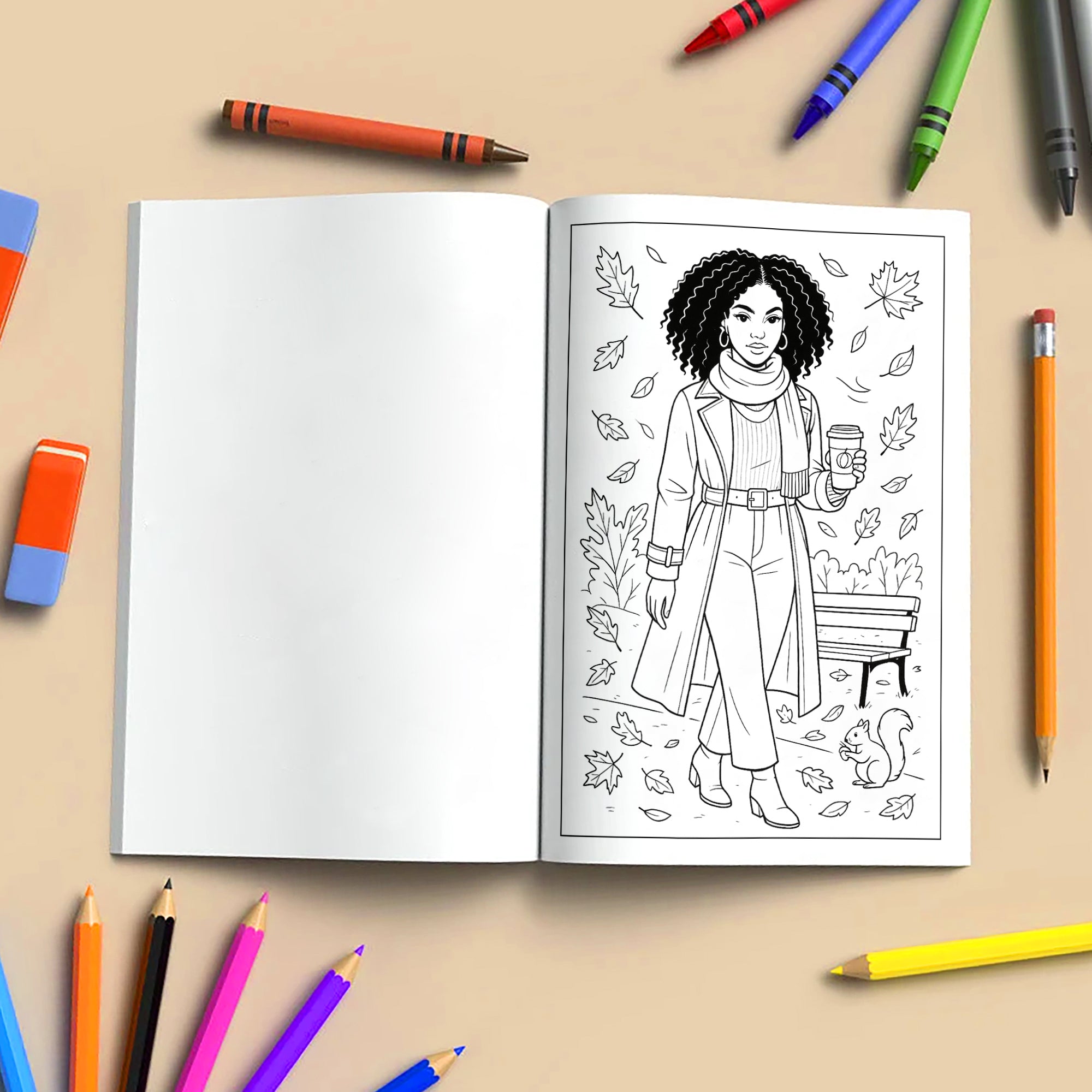 Curly Queen Coloring Pages – 48 Pages – Bold, Empowering, Natural Hair Beauty – For Adults