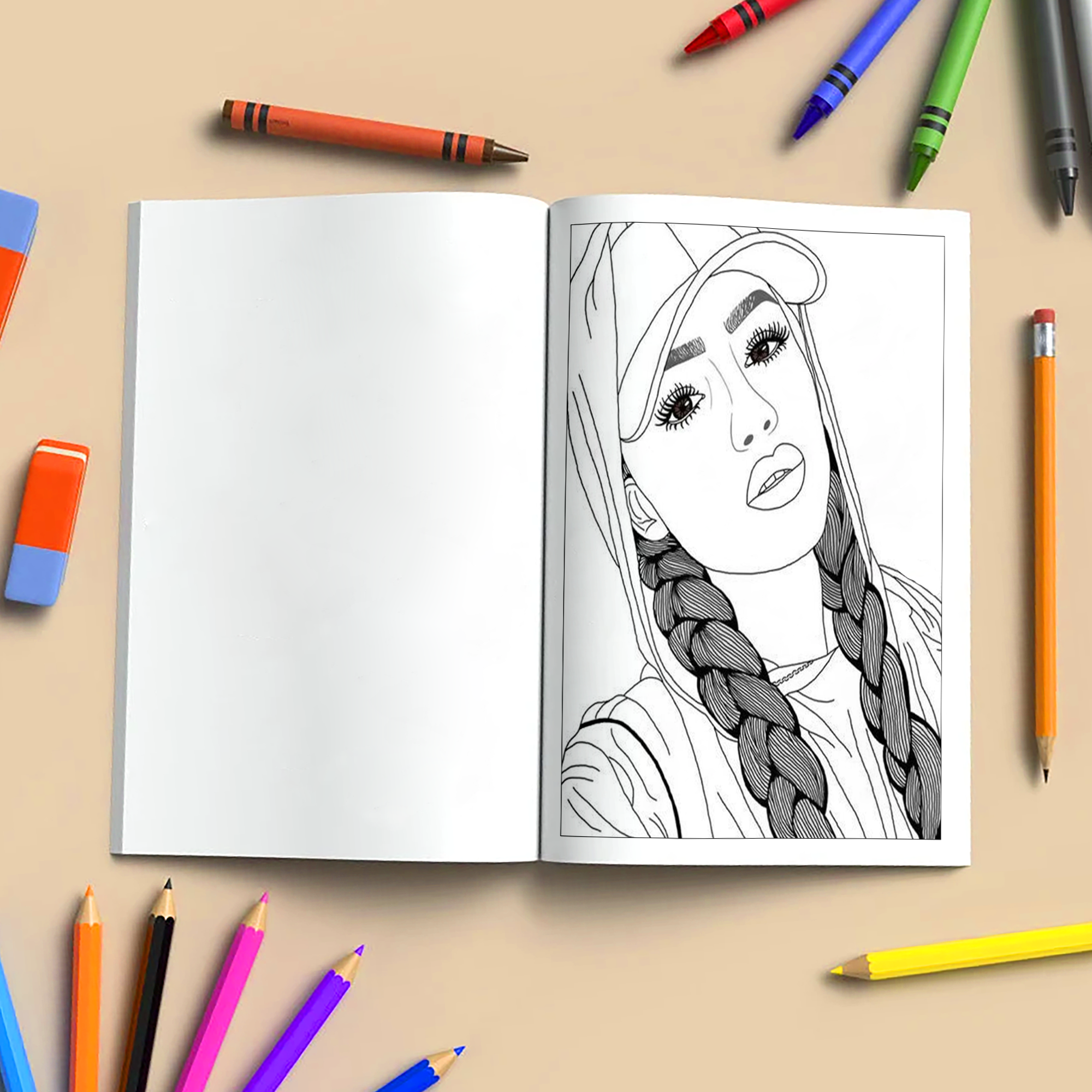 Beautiful Brown Girls Coloring Pages – 48 Elegant Designs for Adults
