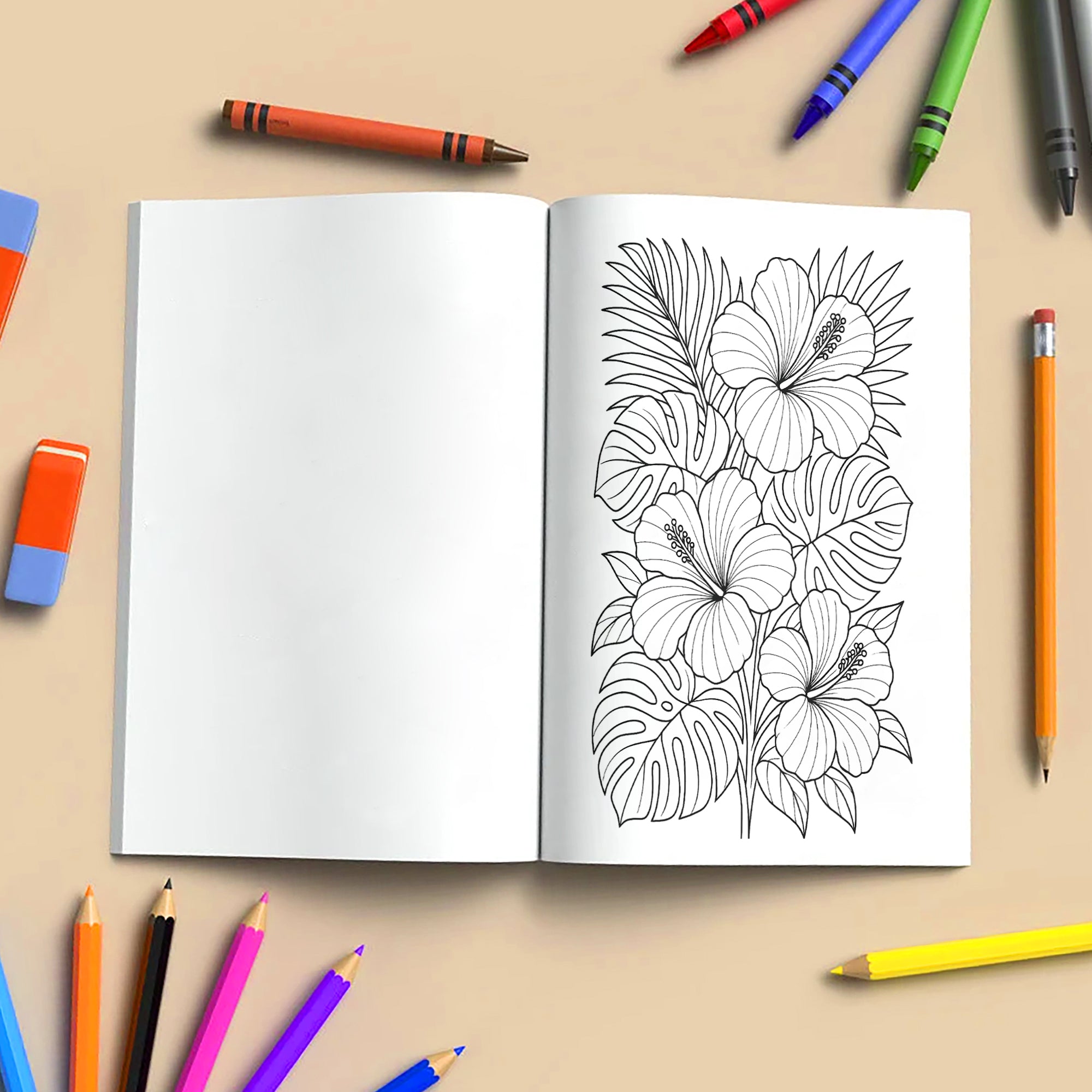 Bright Sunflower Garden Coloring Pages – 48 Cheerful Designs for Adults