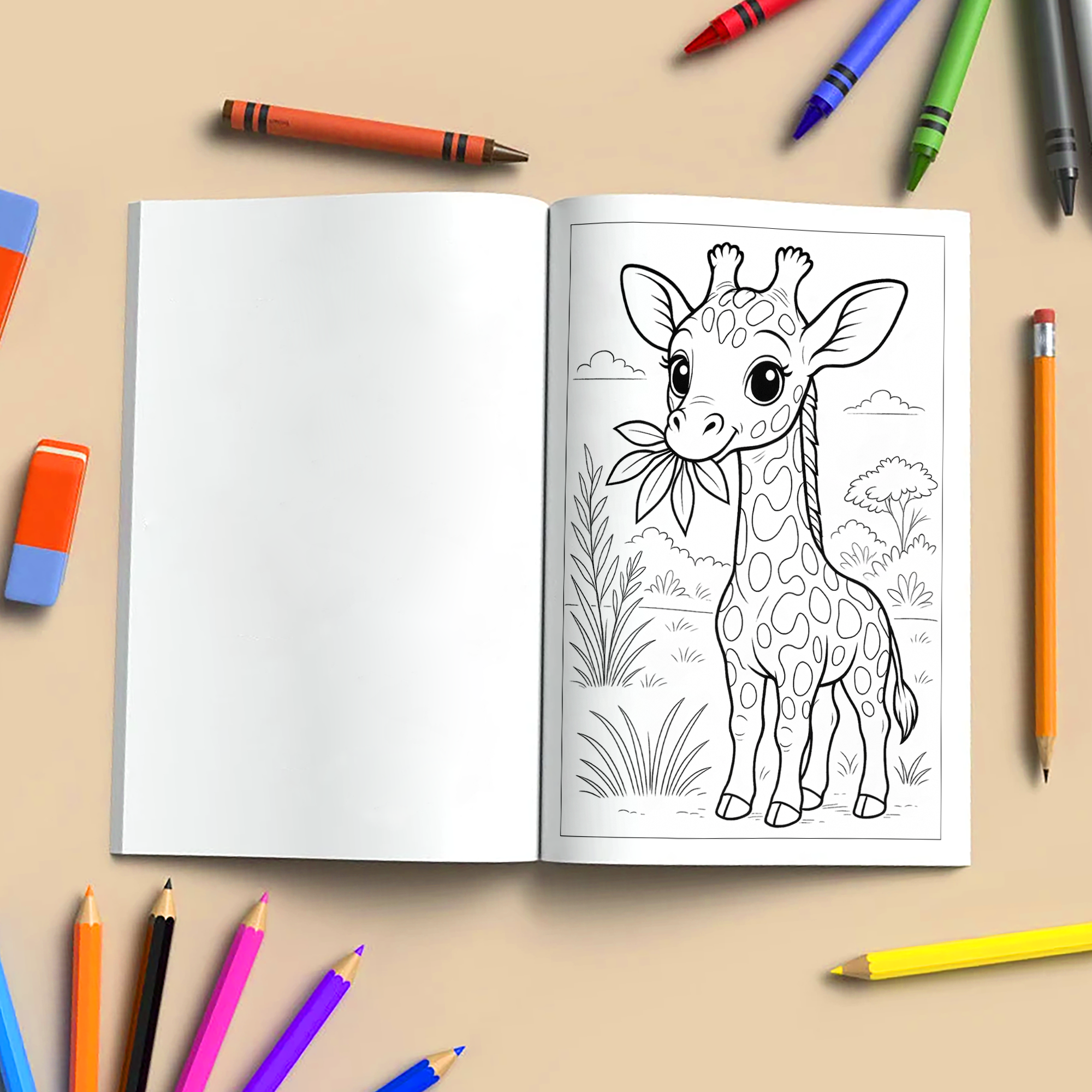 Playful Animal Friends Coloring Pages – 48 Whimsical Designs for Adults