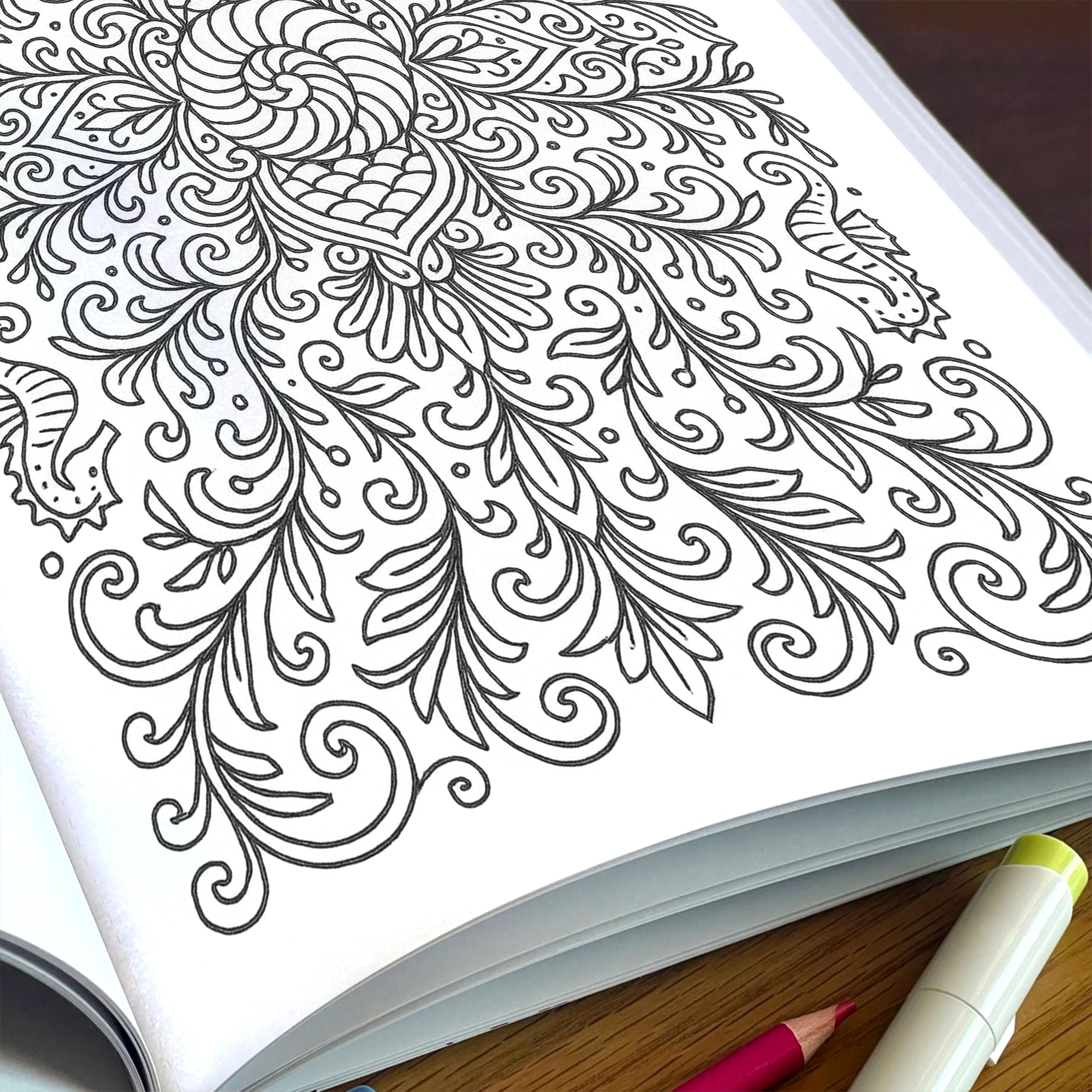 Mandala Realms Coloring Pages – 48 Unique Botanical, Marine, and Lace-Inspired Designs for Adults