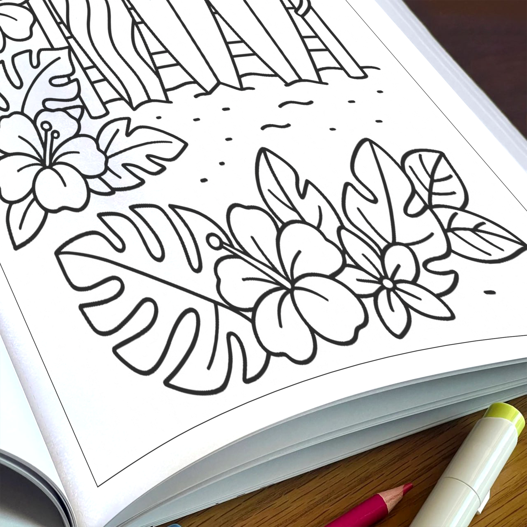 Tropical Surf Party Coloring Pages – 48 Fun Designs for Kids