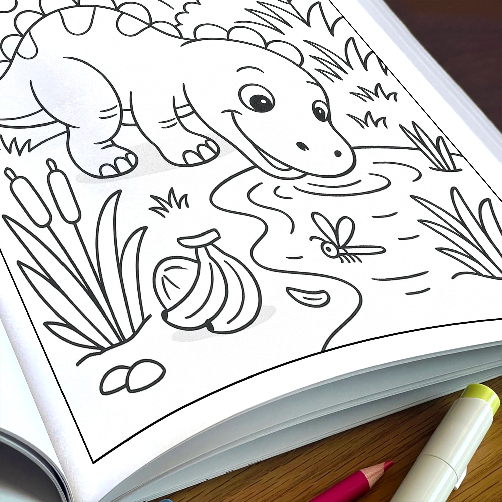 Jungle Dino Adventures Coloring Pages – 48 Pages – Fun, Wild, Prehistoric Jungle Scenes – For Kids