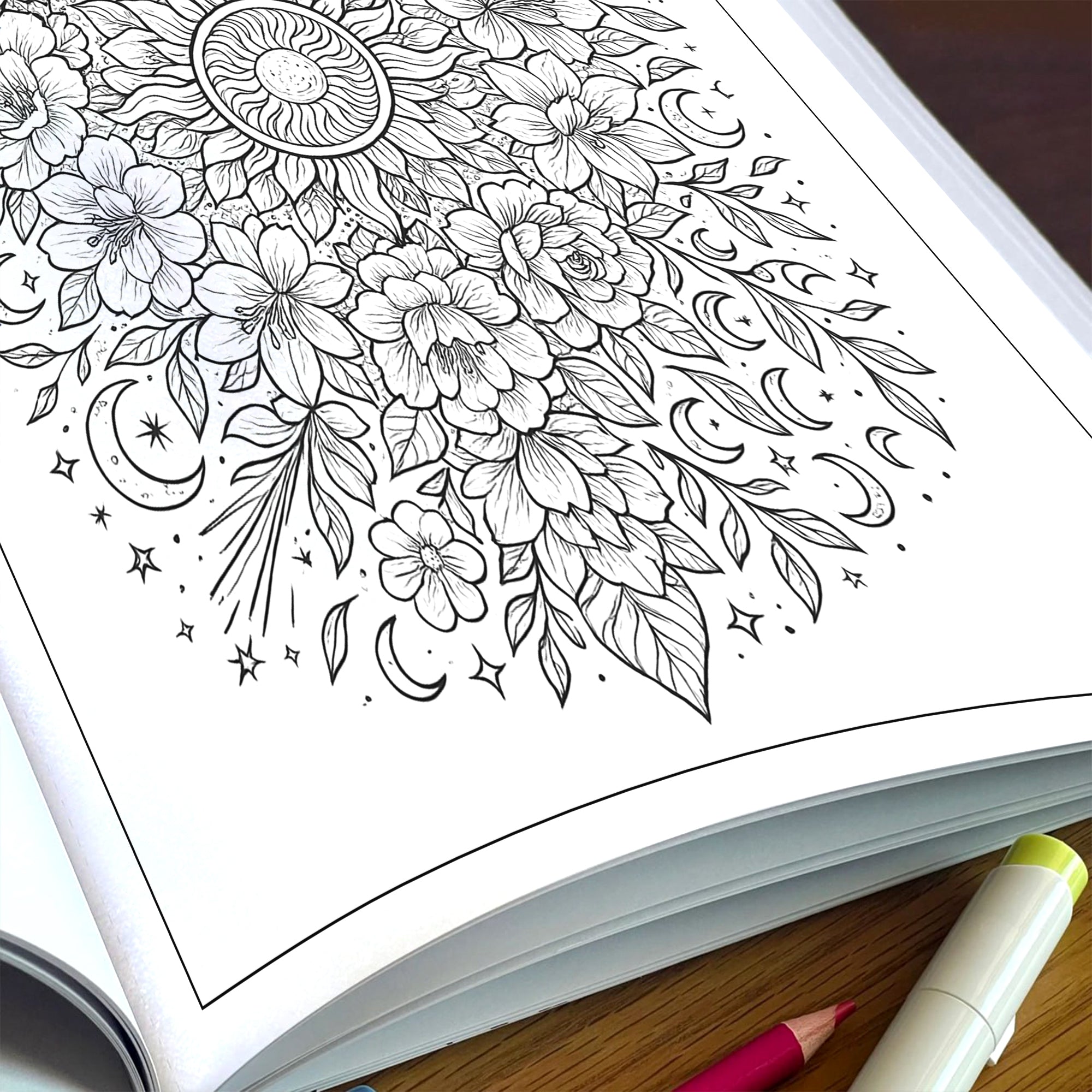 Mystical Nature Mandalas Coloring Pages – 48 Intricate Designs of Forests, Oceans, Crystals & Cosmos for Adults