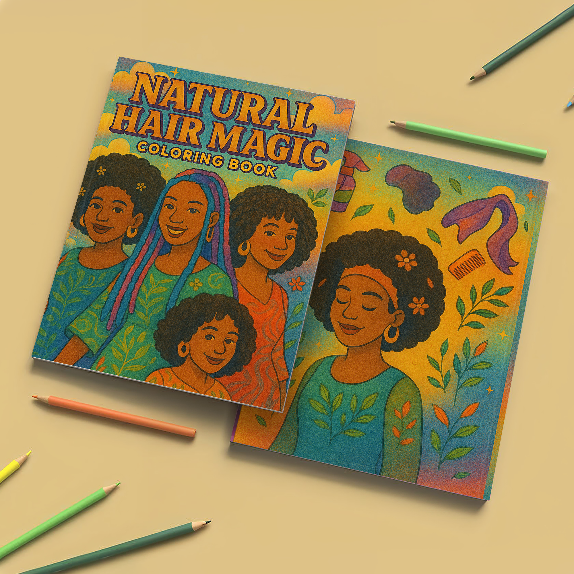 Natural Hair Magic Coloring Pages – 48 Empowering Portraits Celebrating Curls, Braids, and Black Beauty