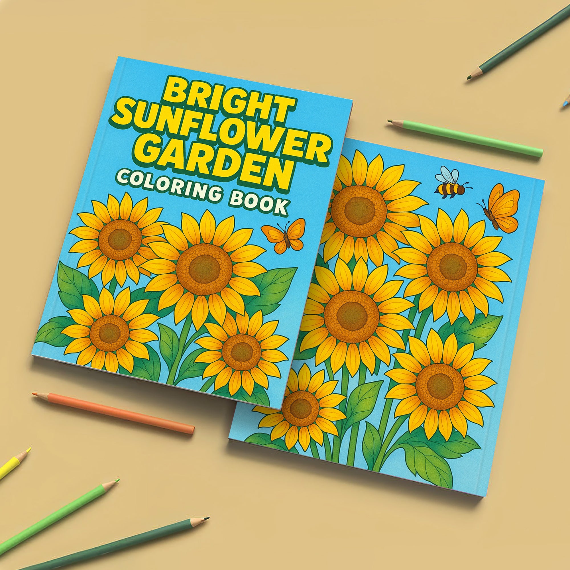 Bright Sunflower Garden Coloring Pages – 48 Cheerful Designs for Adults