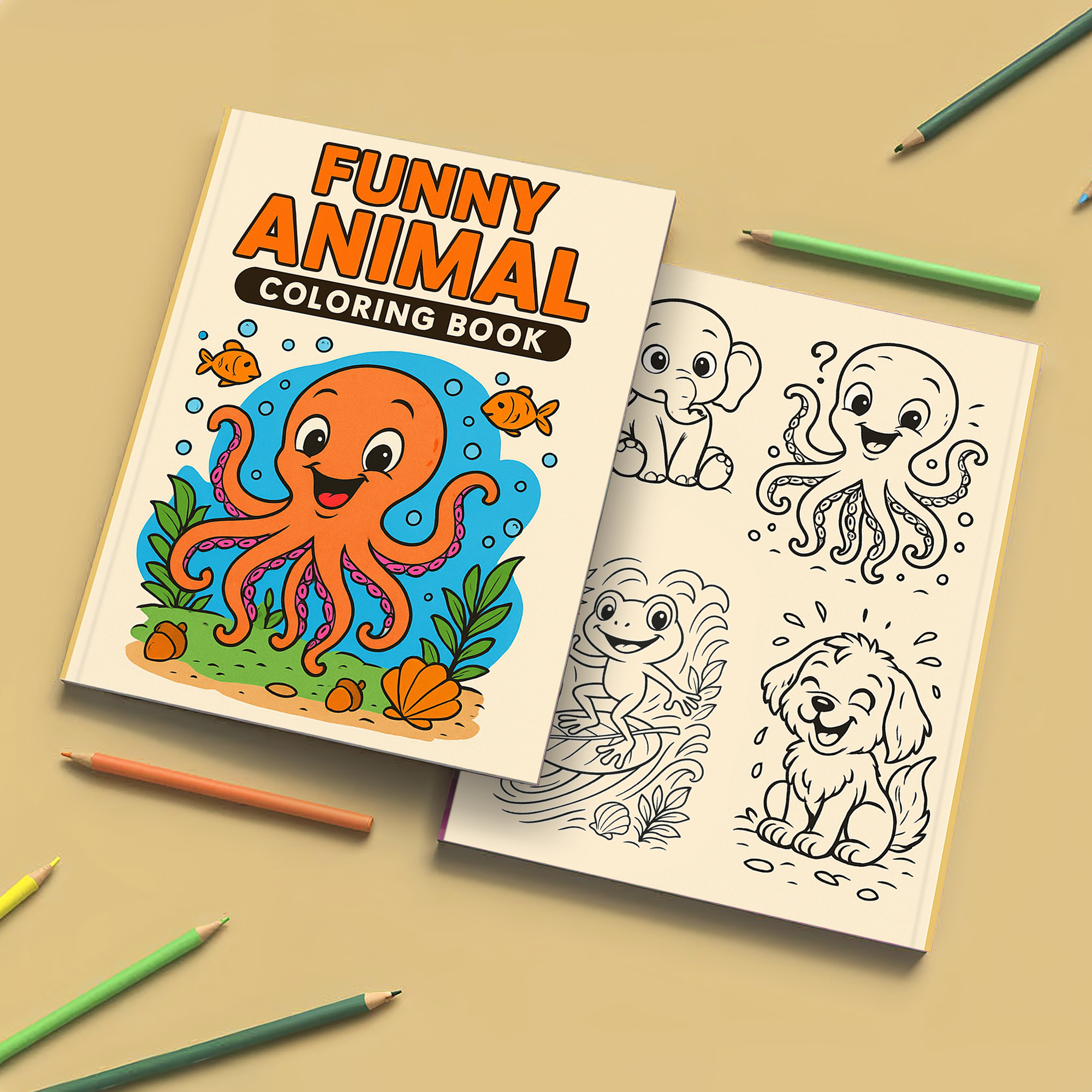 Funny Animal Coloring Pages for Kids – 48 Goofy & Cute Designs