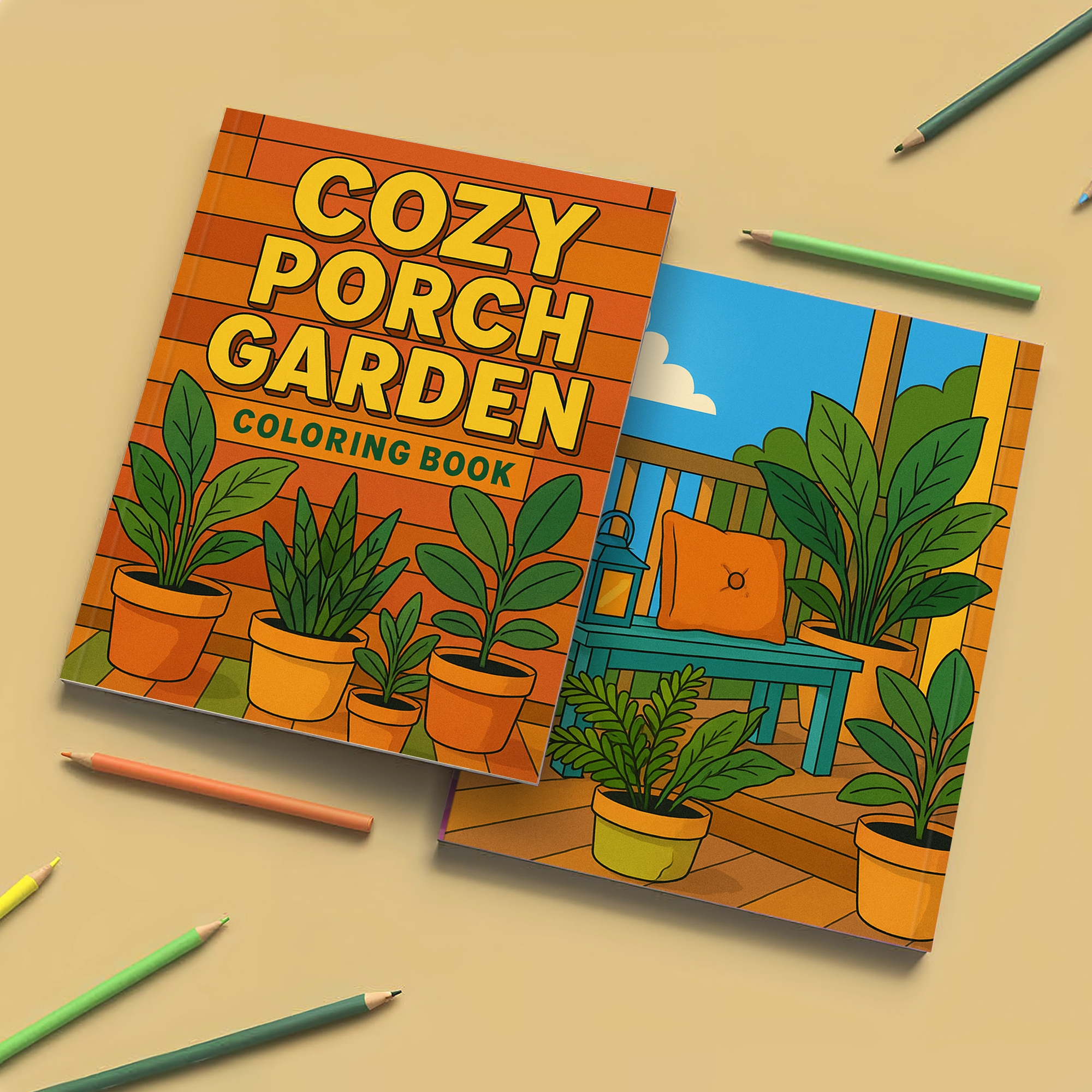 Cozy Porch Garden Coloring Pages for Kids – 48 Fun and Easy Nature Scenes