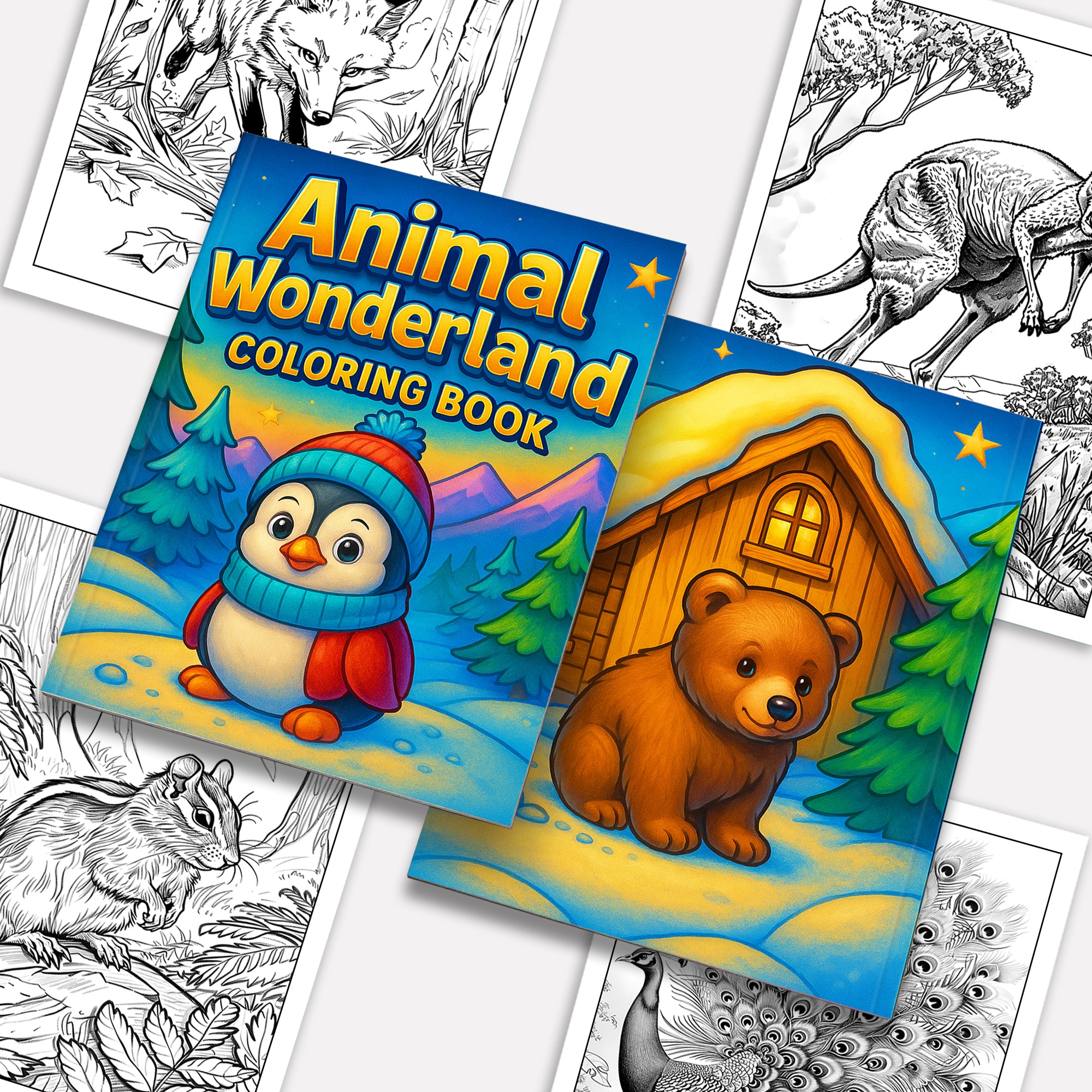 Wild Safari Adventure – Animal Coloring Pages – 48 Pages – African Wildlife, Jungle Animals – For Kids