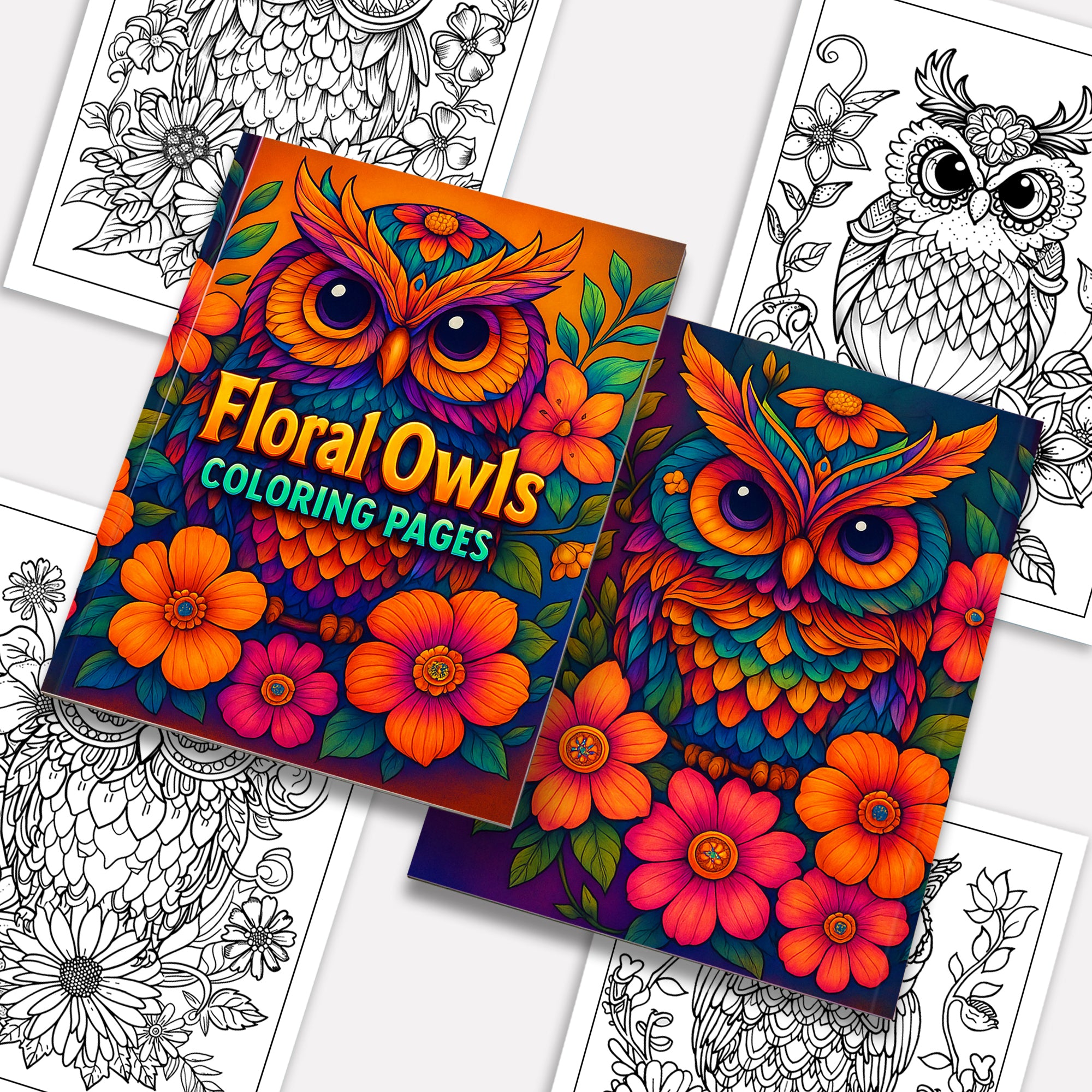 Floral Owls Coloring Pages – 48 Mandala-Inspired Bird Designs for Adults