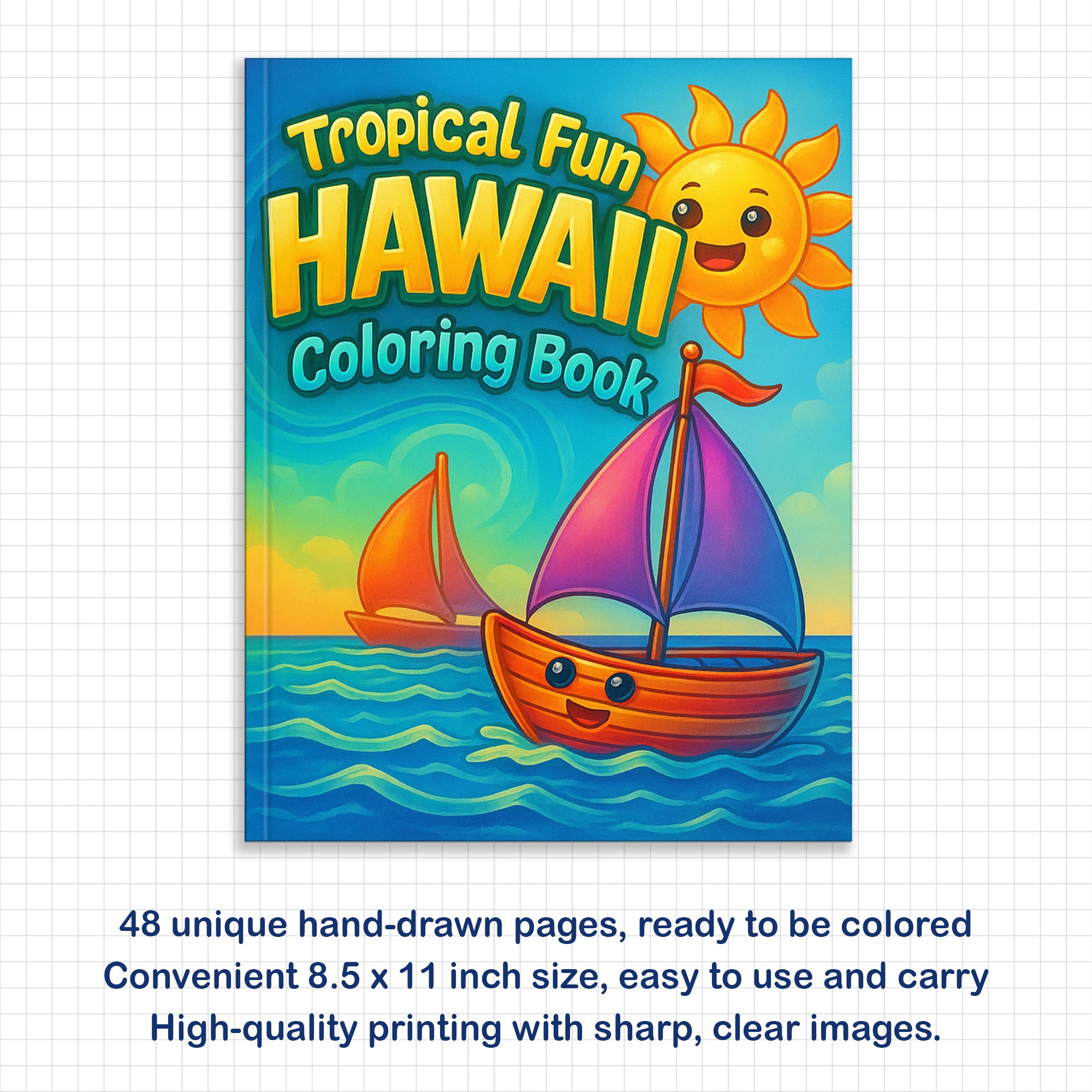 Tropical Fun Hawaii Coloring Pages – 48 Cute Summer Activities for Kids