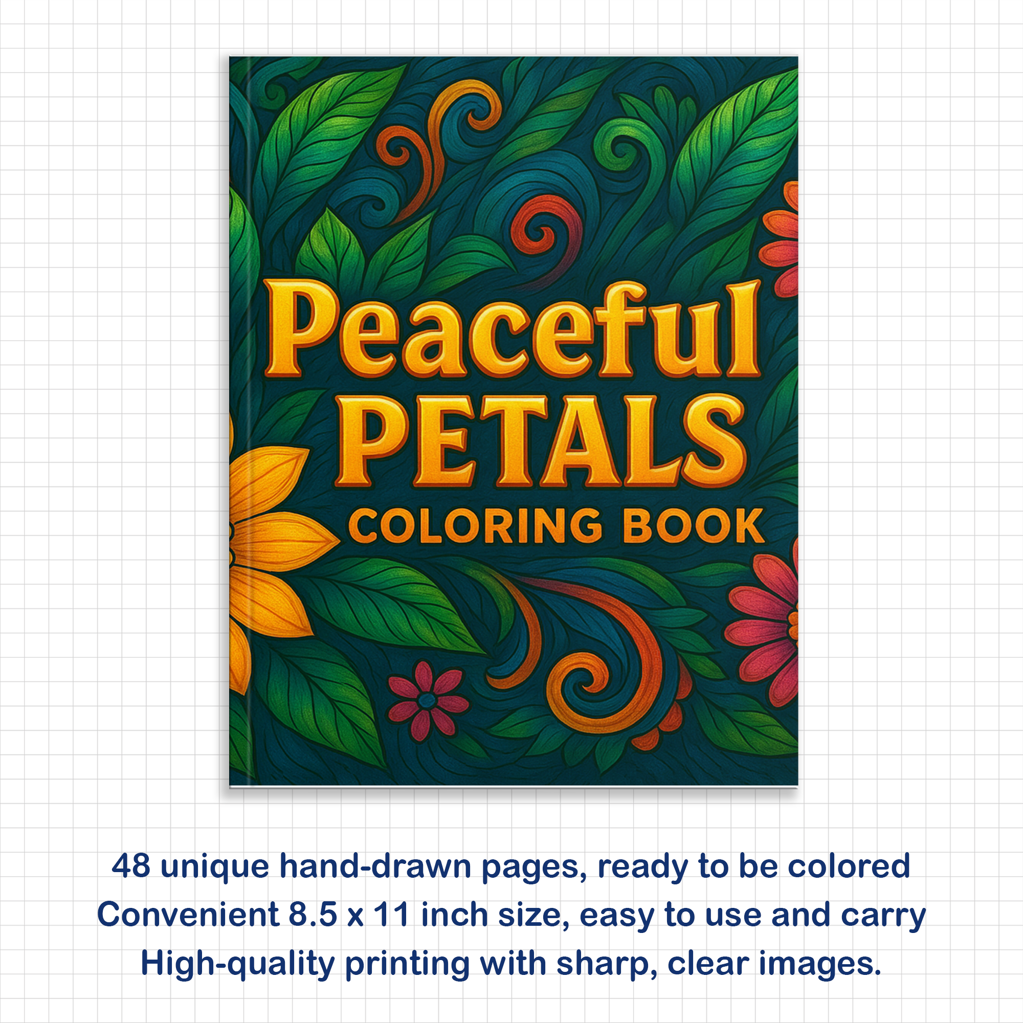 Peaceful Petals - Mandala Coloring Pages – 48 Relaxing Mandala Designs for Adults