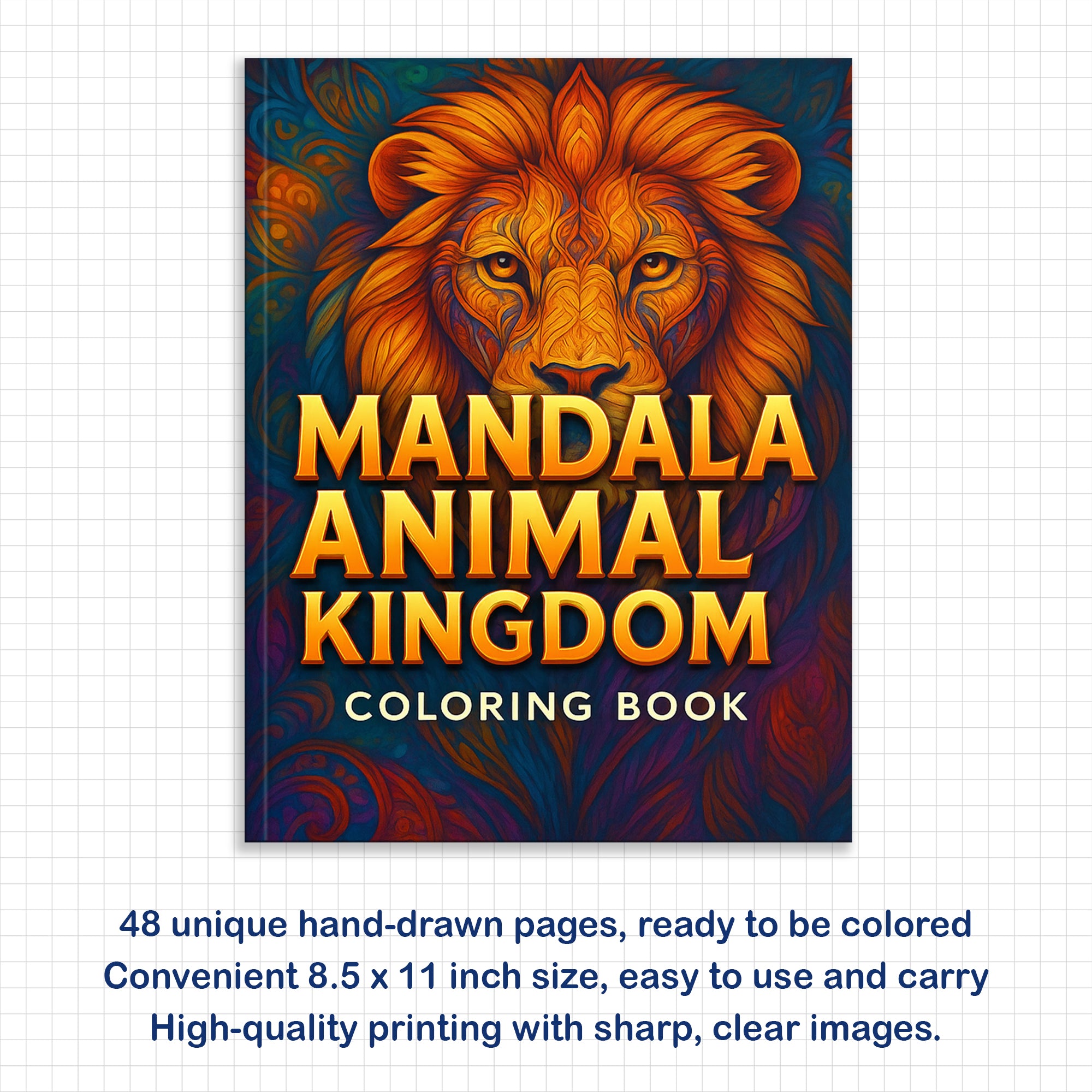Mandala Animal Kingdom Coloring Pages – 48 Intricate Wildlife Designs for Adults