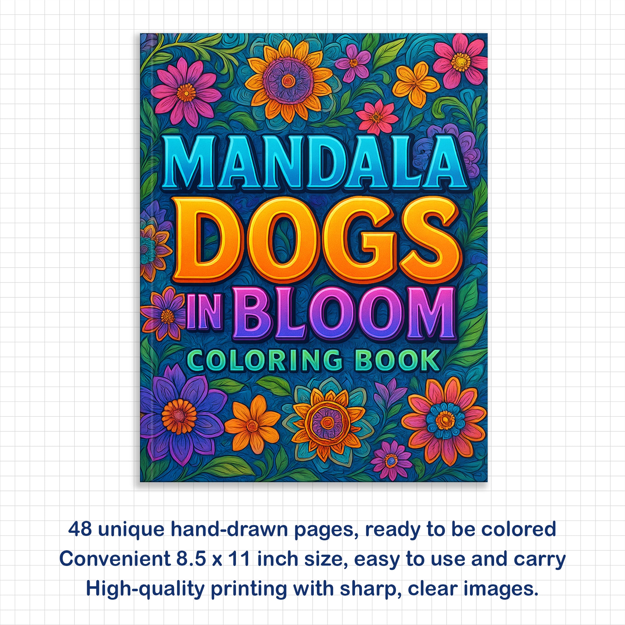 Mandala Dogs in Bloom Coloring Pages – 48 Floral Mandala Dog Designs for Adults