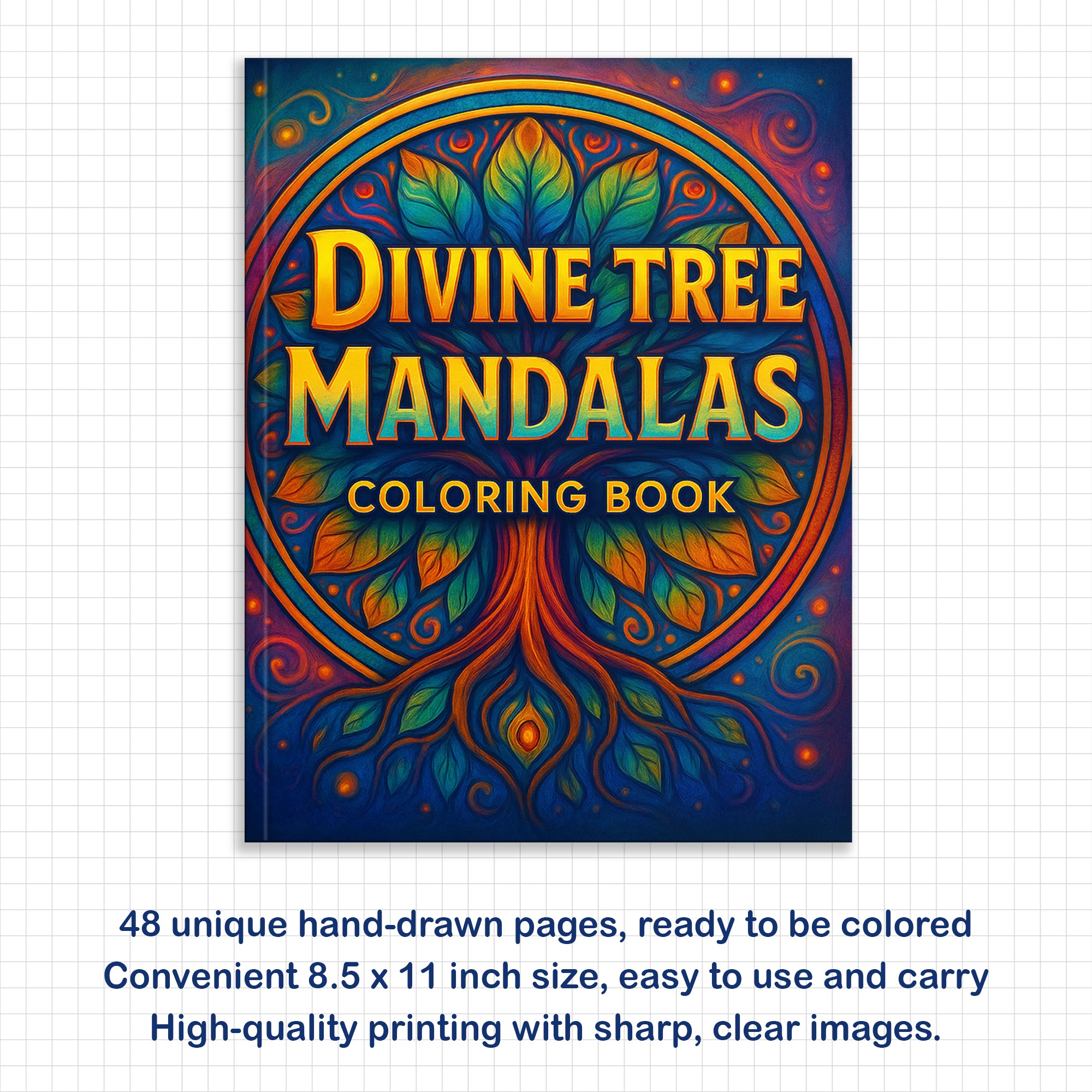 Divine Tree Mandalas Coloring Pages – 48 Spiritual and Nature Mandalas for Adults