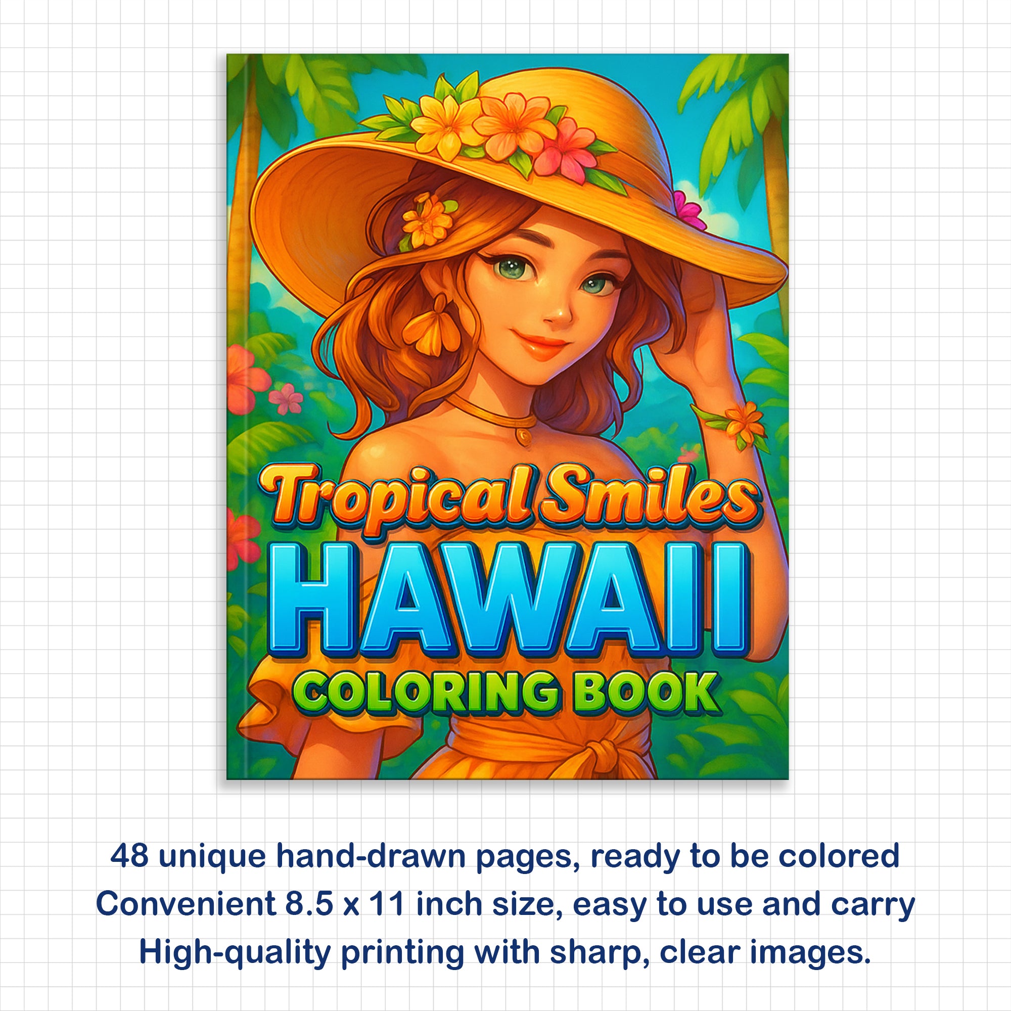 Tropical Smiles Hawaii Coloring Pages – 48 Fun Summer Activities for Kids