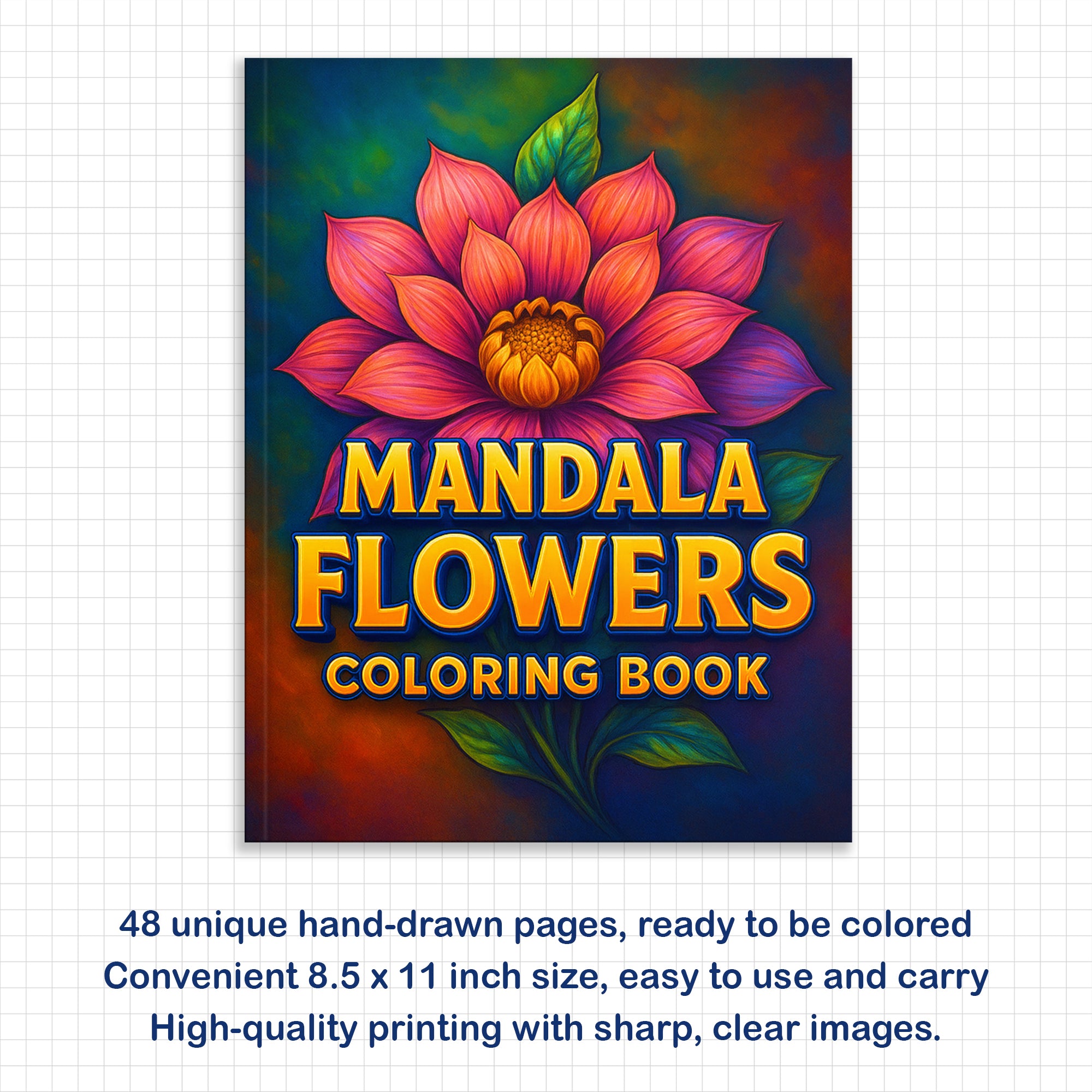 Mandala Flowers Coloring Pages – 48 Relaxing Floral Patterns for Adults to Color