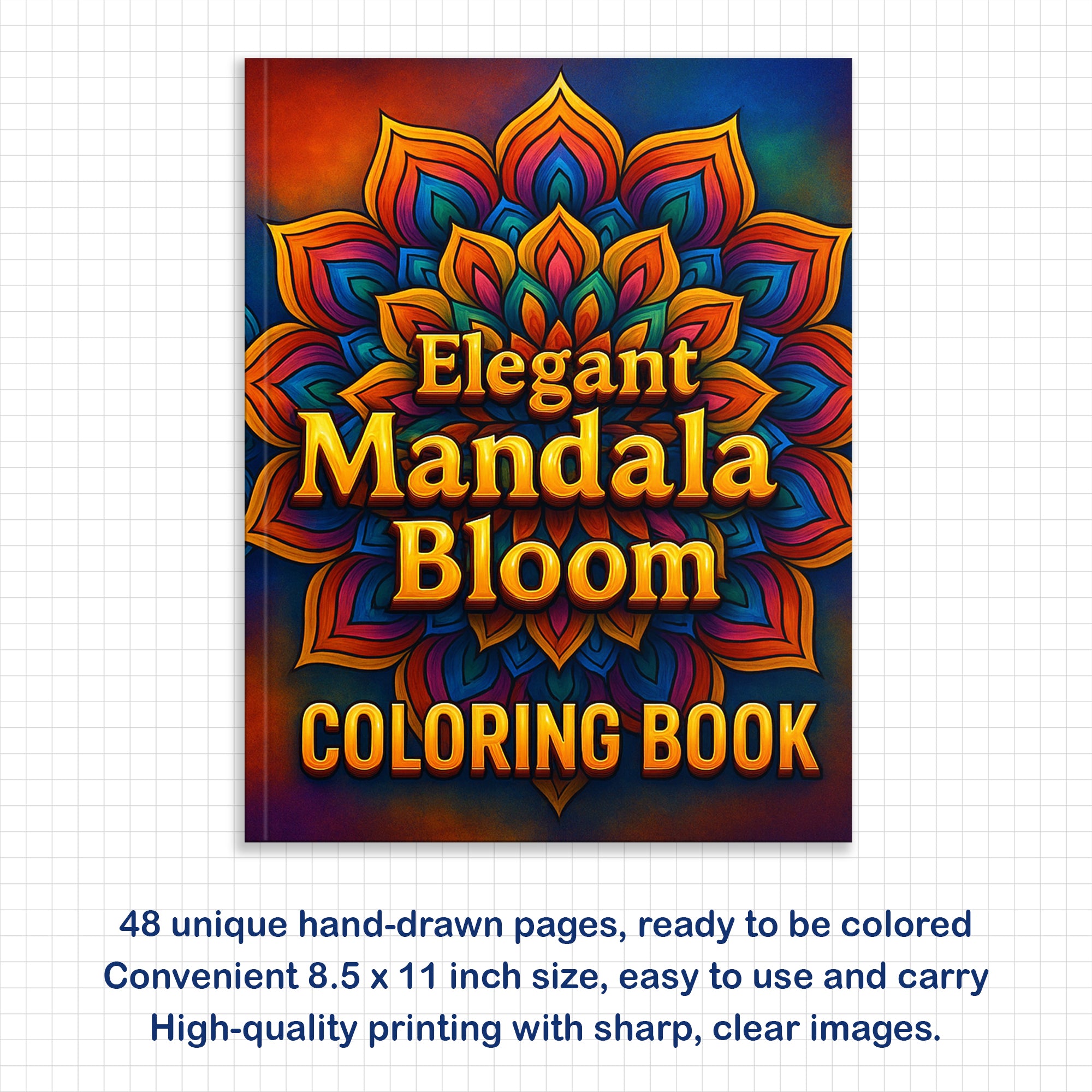 Elegant Mandala Bloom Coloring Pages – 48 Relaxing Floral Circle Patterns for Adults