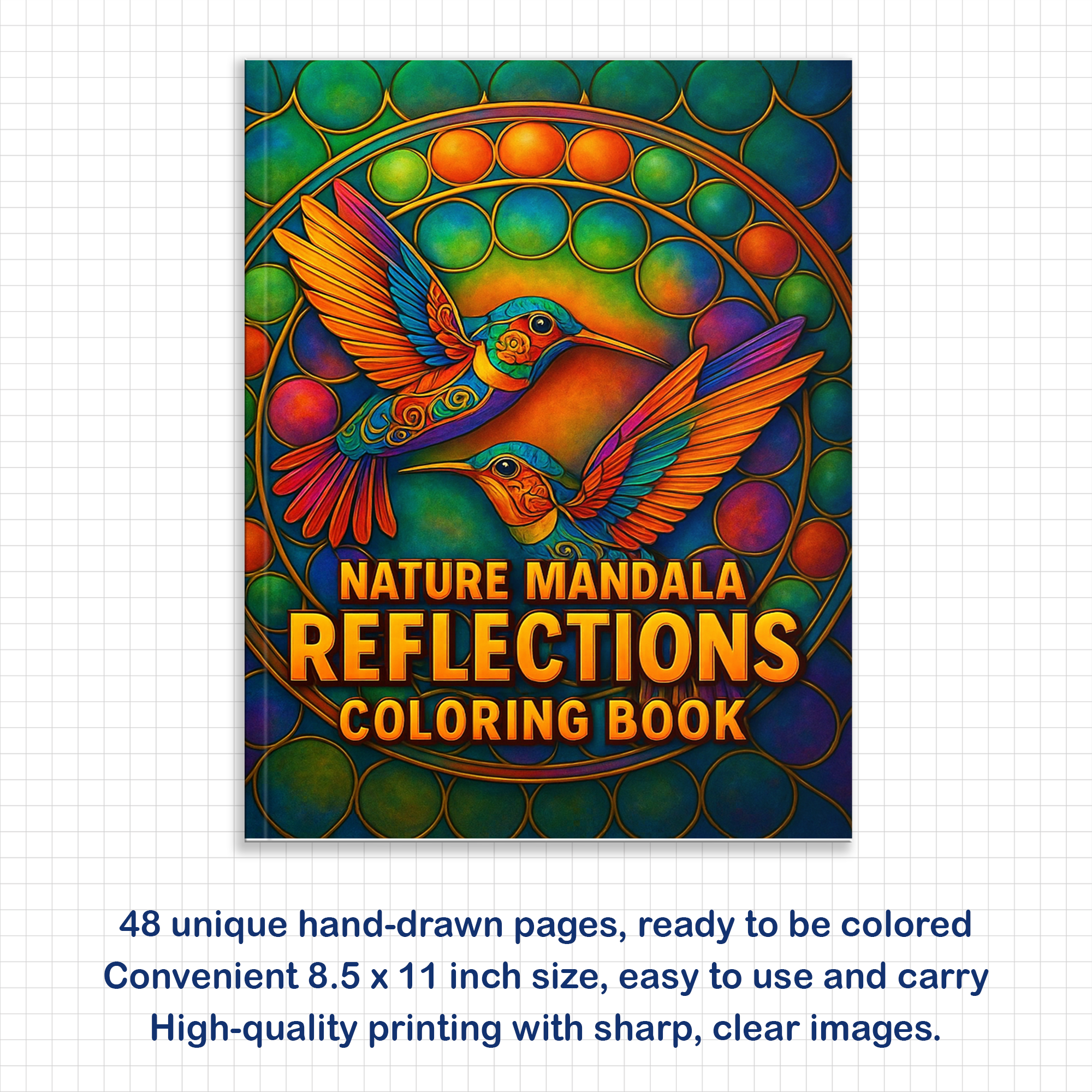 Nature Mandala Reflections Coloring Pages – 48 Intricate Designs for Adults