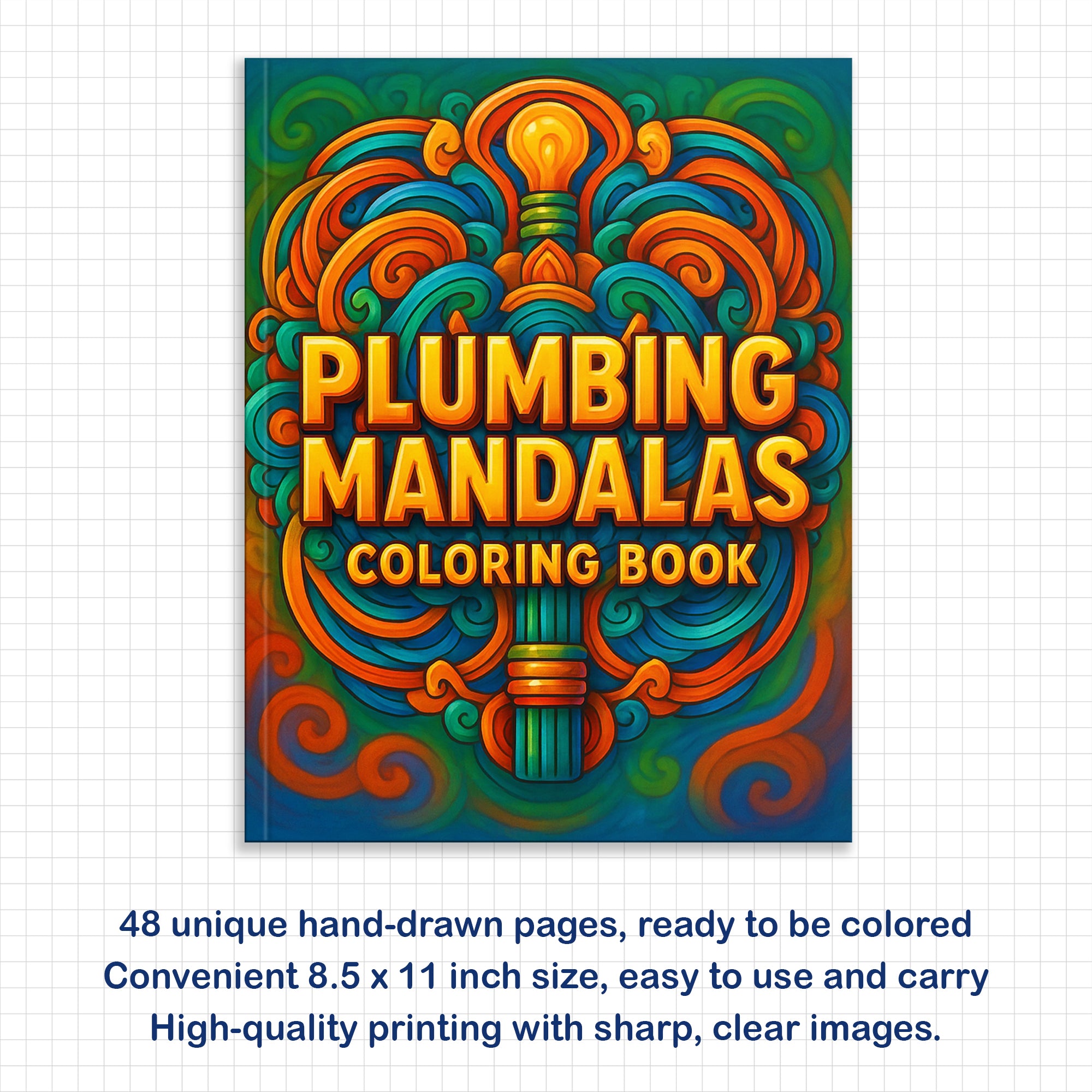 Plumbing Mandalas Coloring Pages – 48 Industrial Pipe Art Designs for Adults