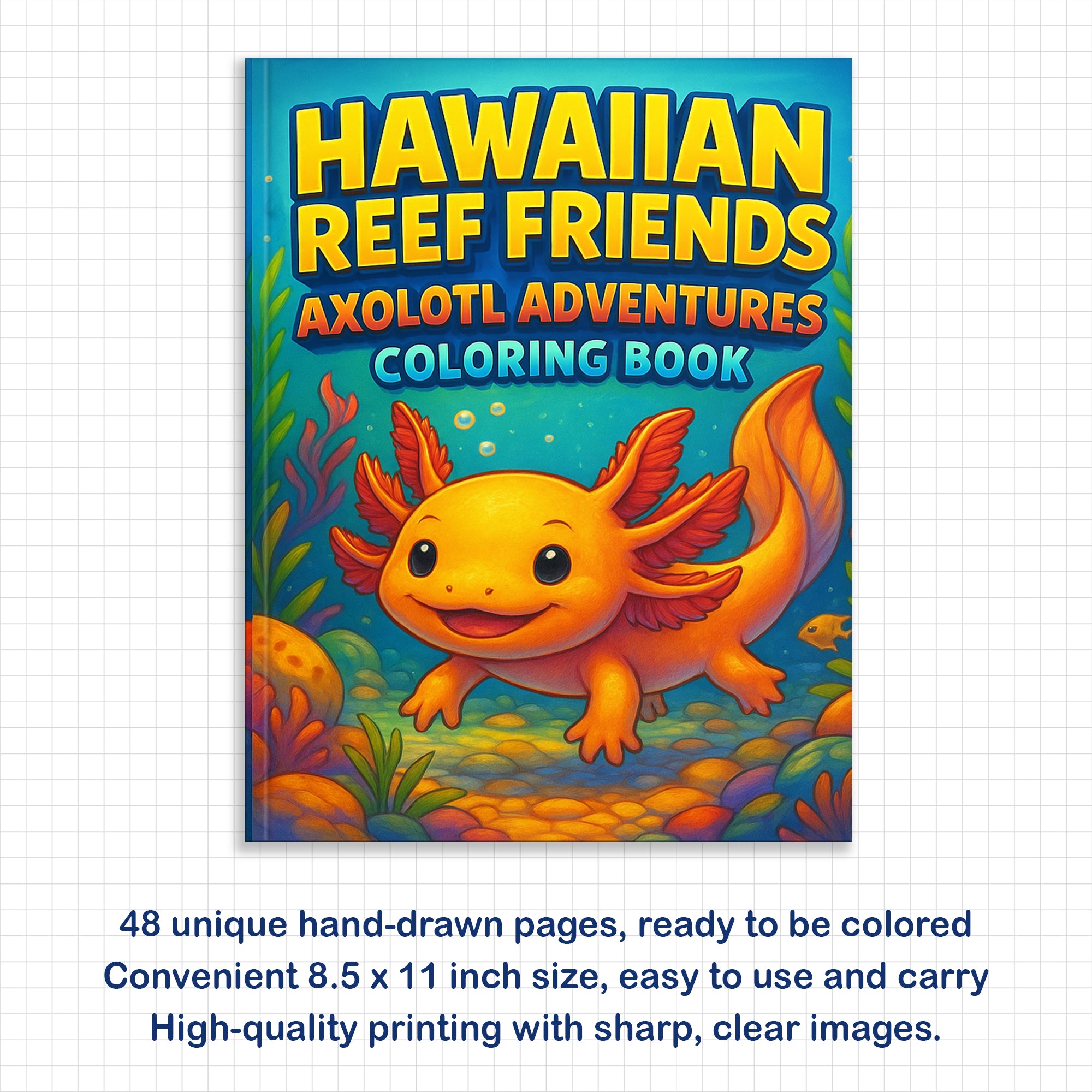 Hawaiian Reef Friends Coloring Pages – 48 Underwater Animal Designs for Kids