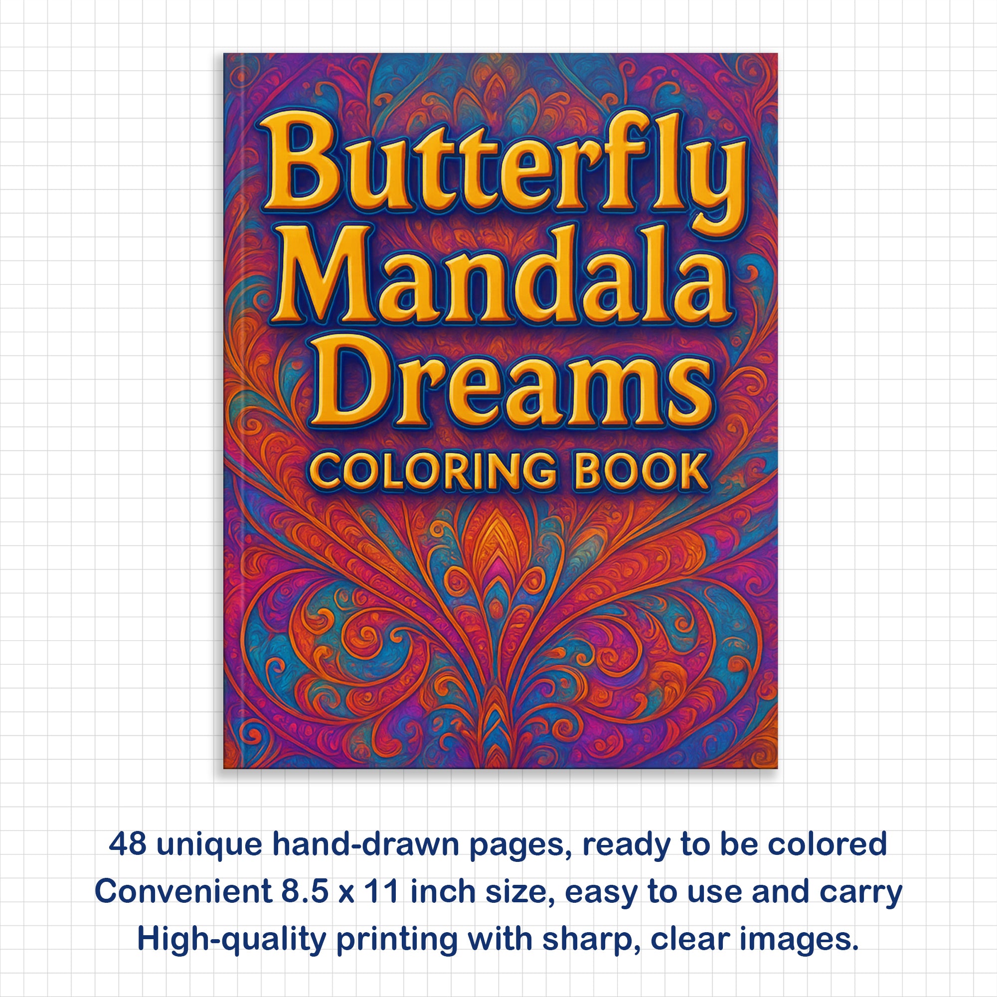 Butterfly Mandala Dreams Coloring Pages – 48 Elegant Nature-Inspired Designs for Adults