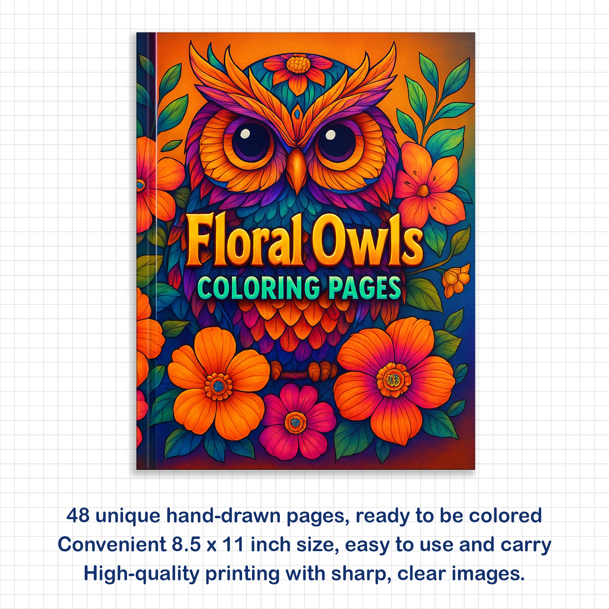 Floral Owls Coloring Pages – 48 Mandala-Inspired Bird Designs for Adults