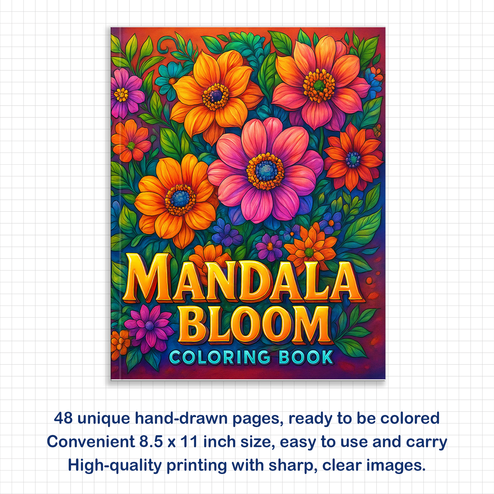 Mandala Bloom Coloring Pages – 48 Intricate Spring Designs for Adults
