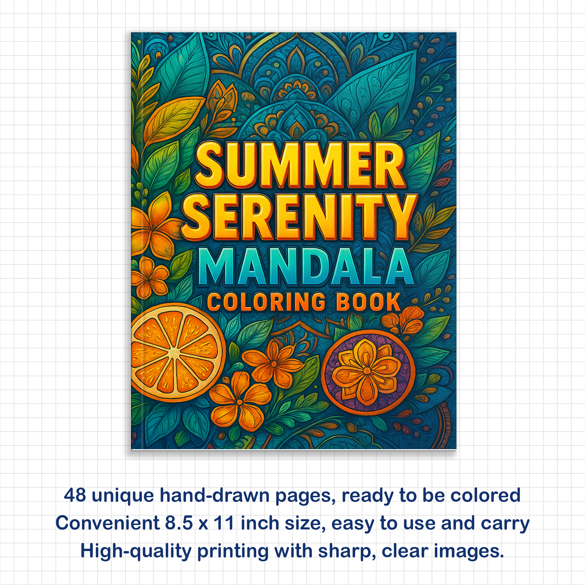 Summer Serenity Mandala Coloring Pages – 48 Designs for Adults