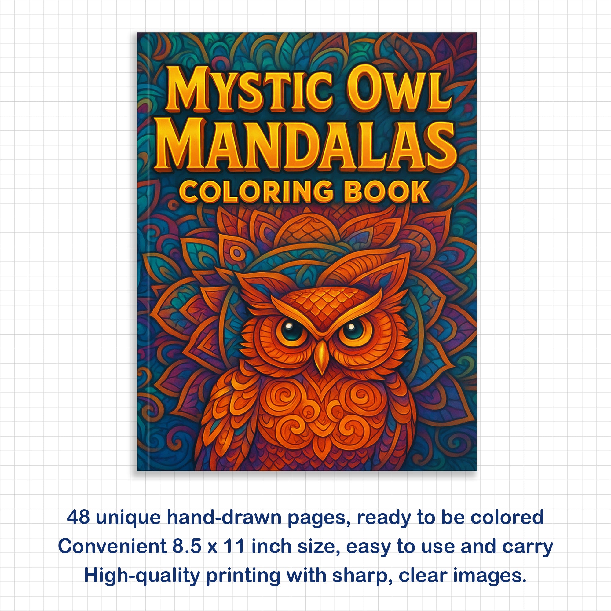 Mystic Owl Mandalas Coloring Pages – 48 Elegant Designs for Adults