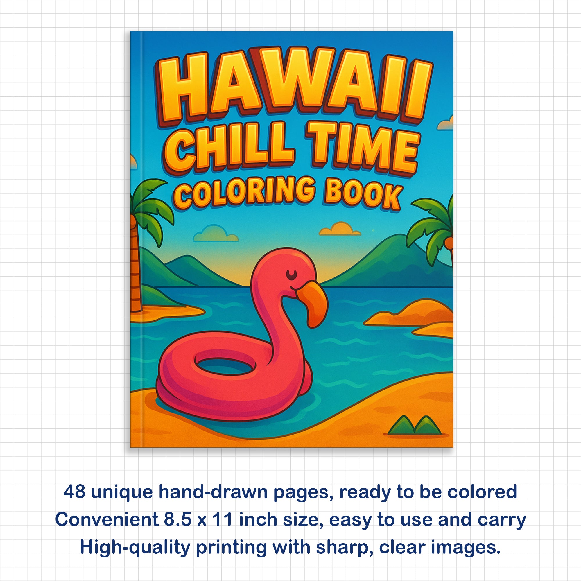 Hawaii Chill Time Coloring Pages – 48 Summer Beach Scenes for Kids