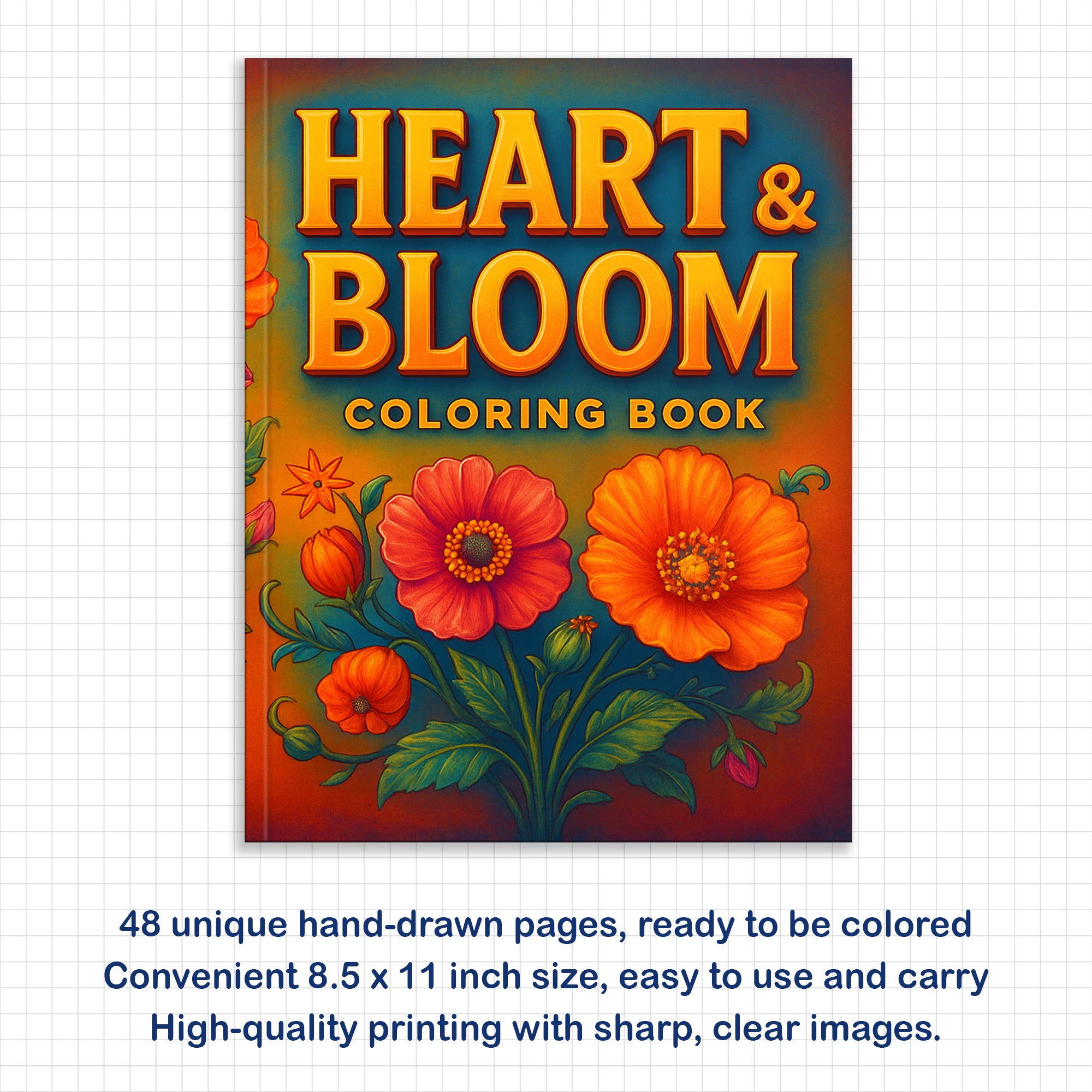 Heart & Bloom Coloring Pages – 60 Floral Anatomy Designs for Adults