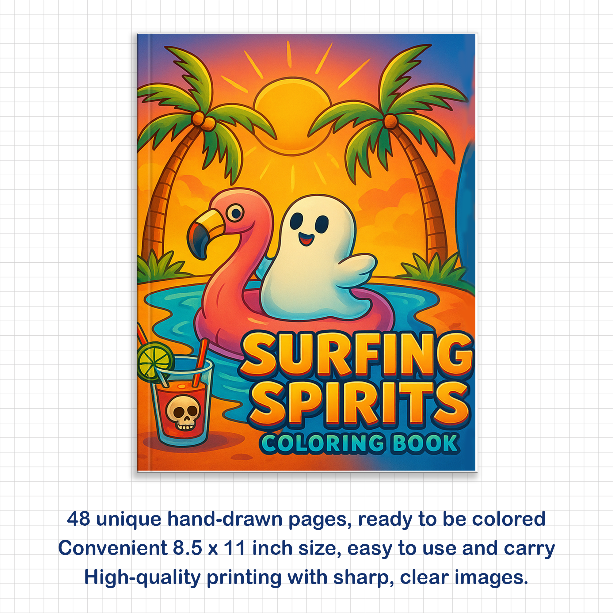 Surfing Spirits Coloring Pages – 48 Halloween in Hawaii Activities for Kids
