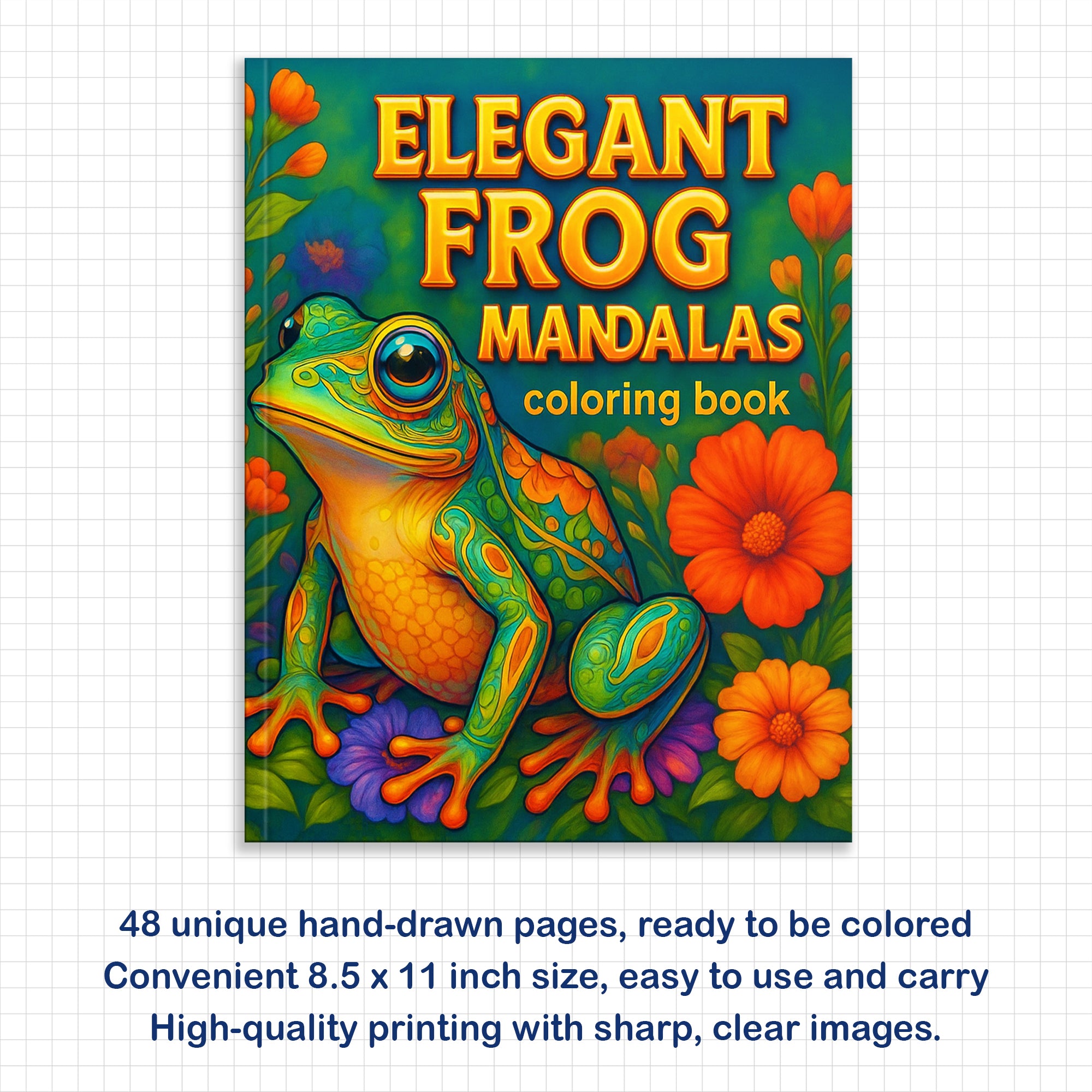 Elegant Frog Mandalas – 48 Intricate Coloring Pages for Adults