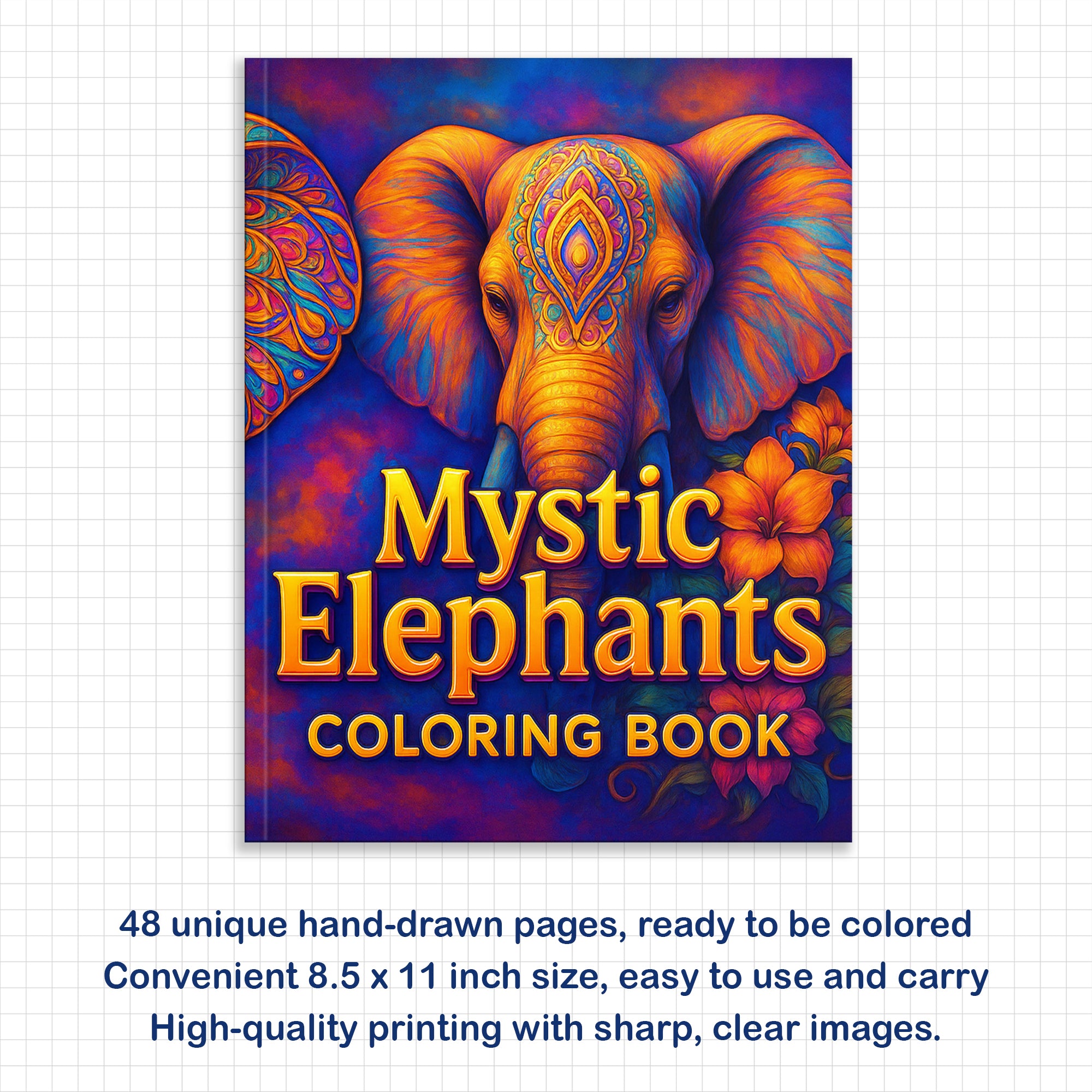 Mystic Elephants Coloring Pages – 48 Mandala-Inspired Designs for Adults