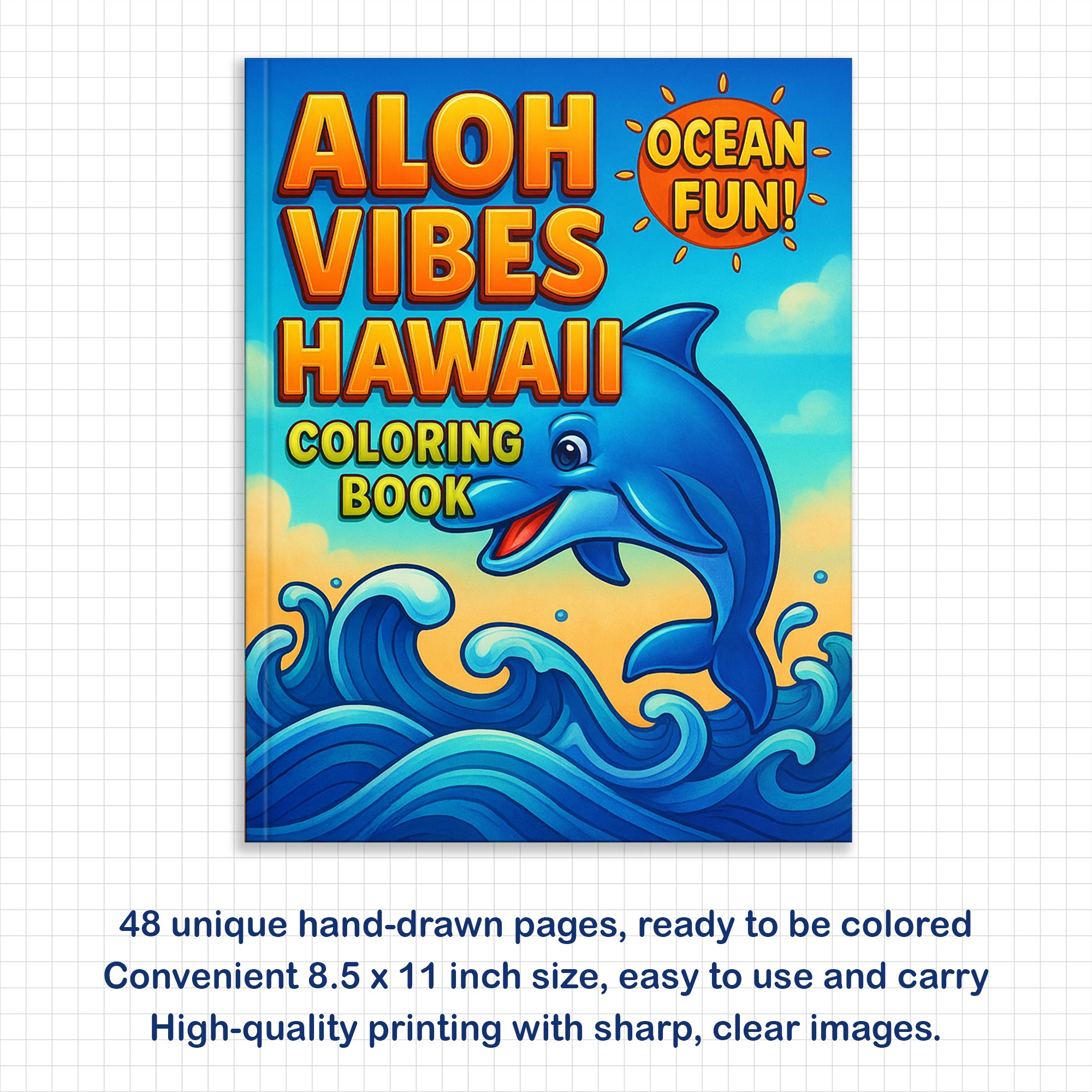 Aloha Vibes Hawaii Coloring Pages – 48 Fun Tropical Scenes for Kids
