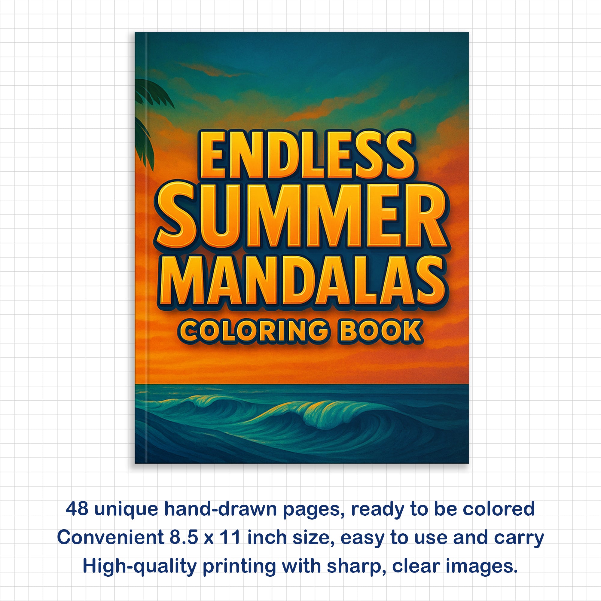 Endless Summer Mandalas Coloring Pages – 48 Relaxing Tropical Designs for Adults
