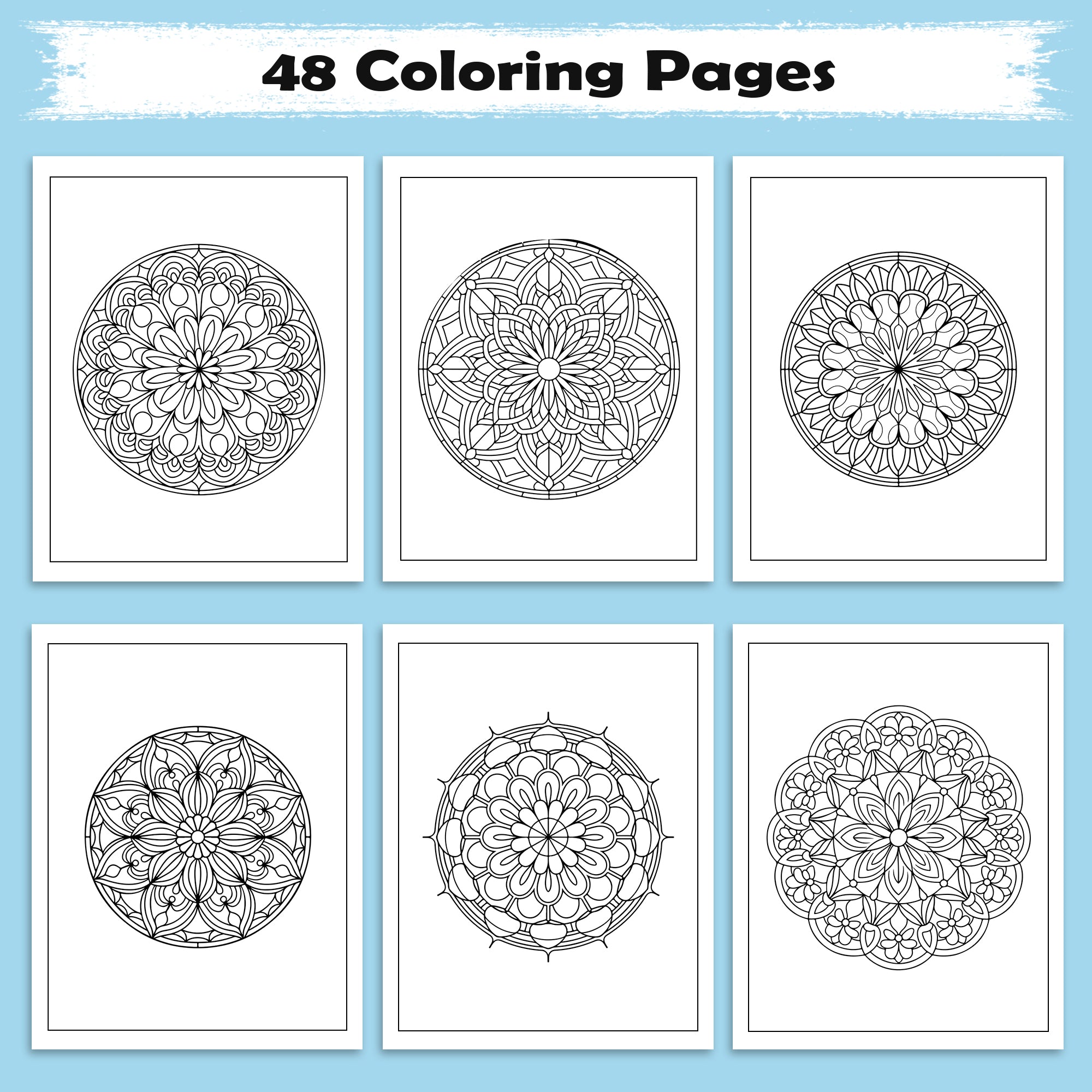Signs of the Stars Coloring Pages – 48 Pages – Detailed Zodiac Line Art for Mindful Coloring