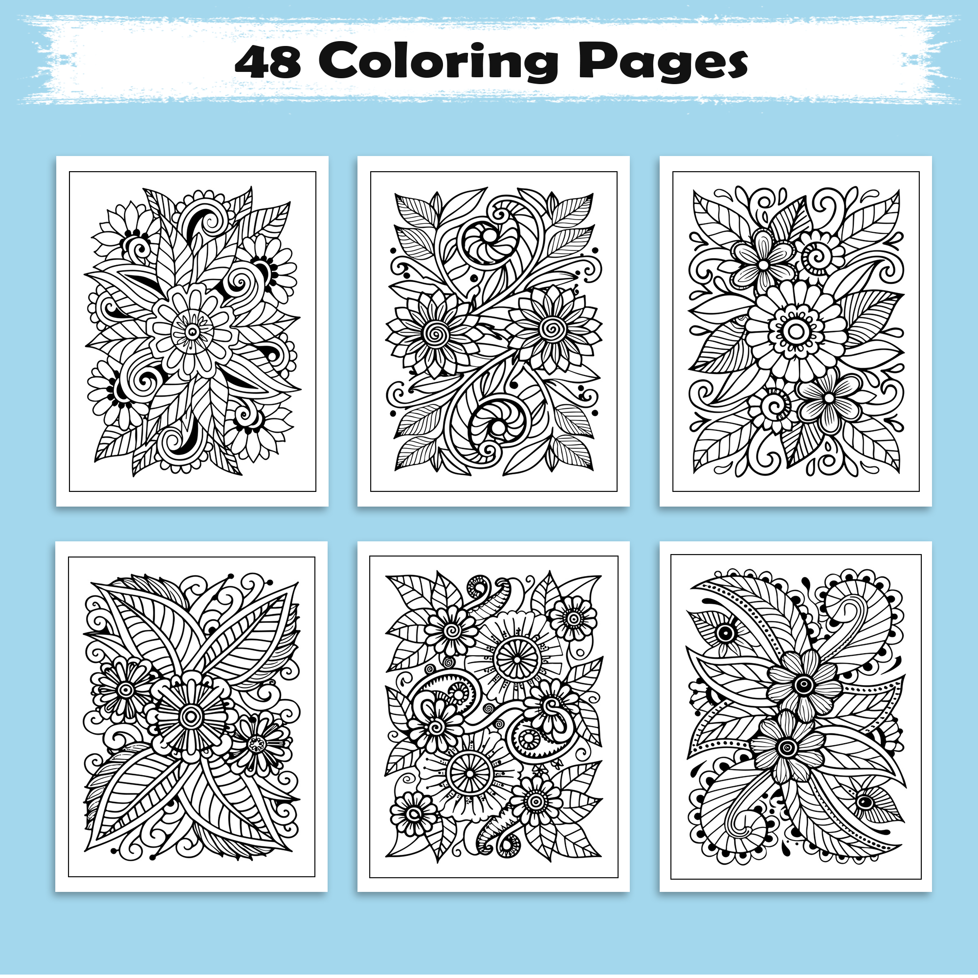 Peaceful Petals - Mandala Coloring Pages – 48 Relaxing Mandala Designs for Adults