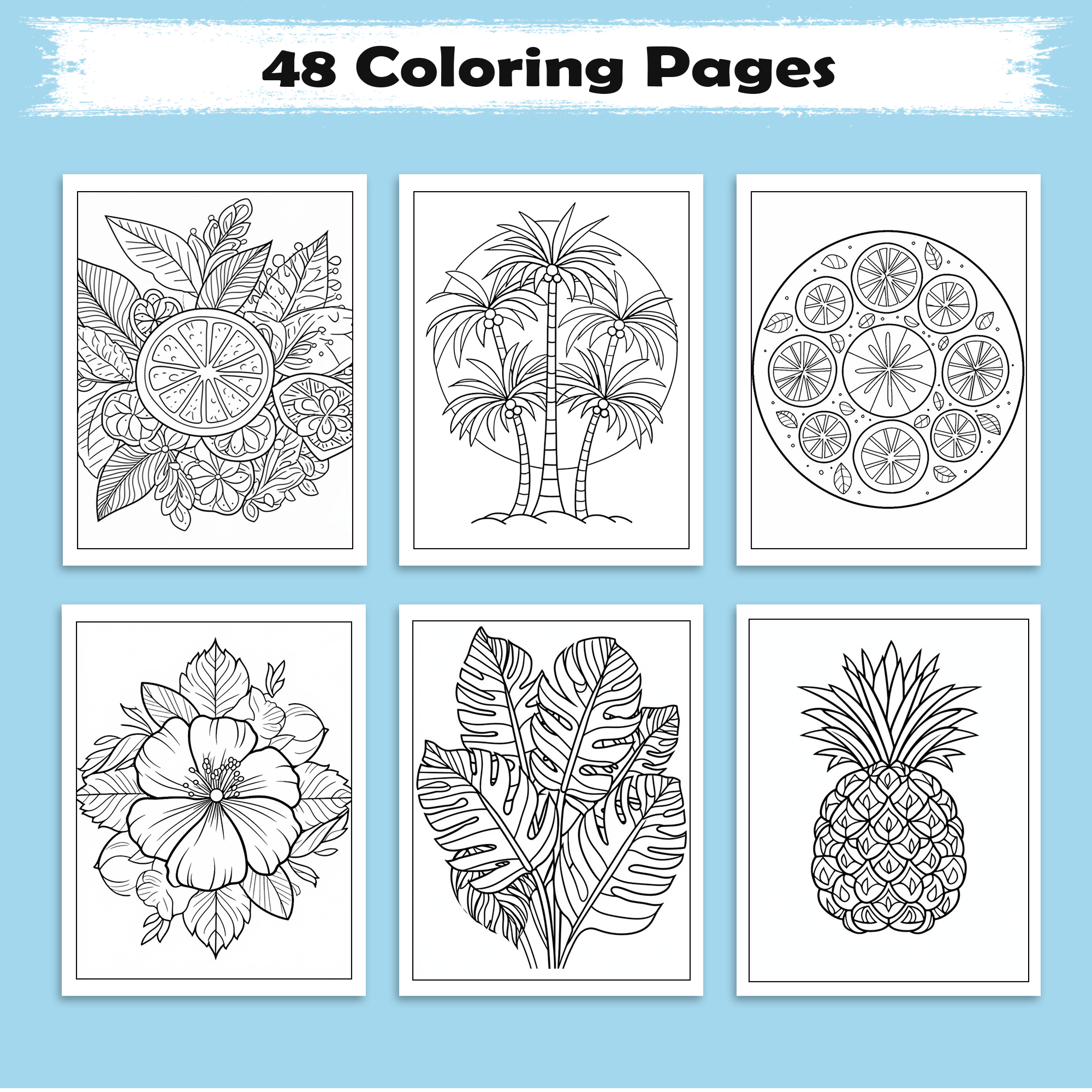 Summer Serenity Mandala Coloring Pages – 48 Designs for Adults