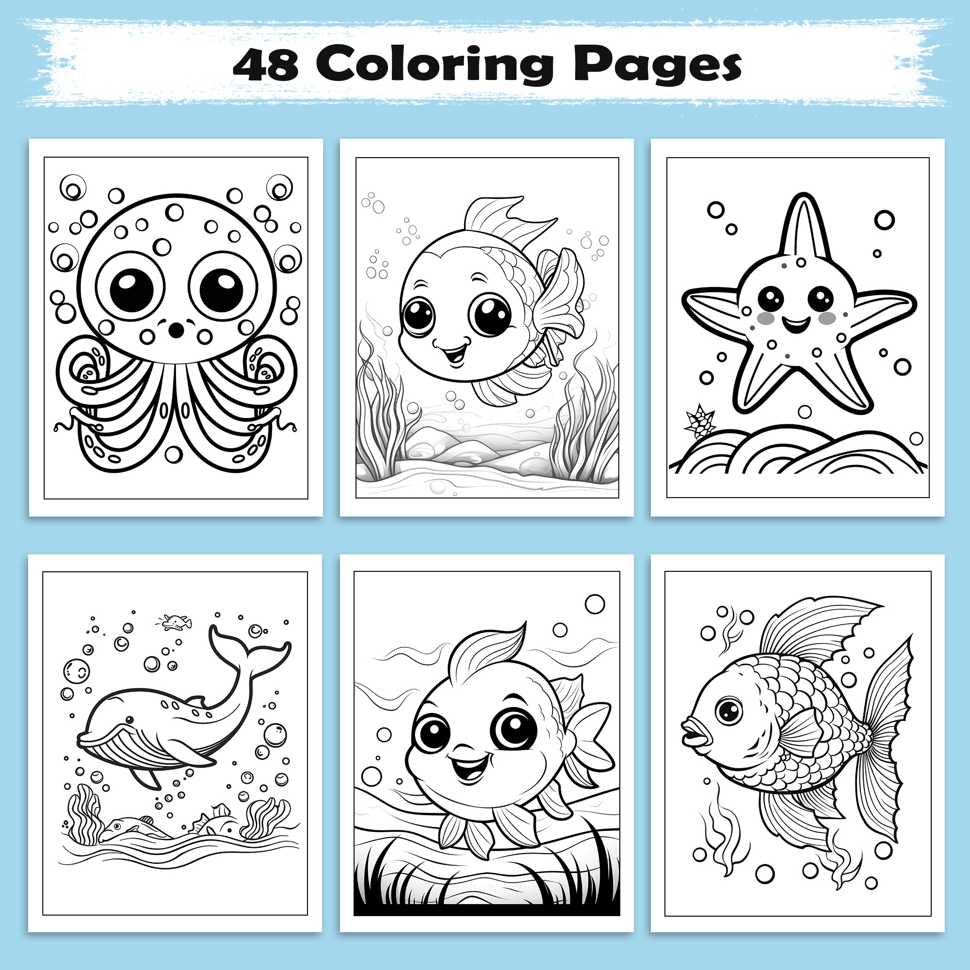 Adorable Animals – 48 Pages – Easy Coloring for Young Artists