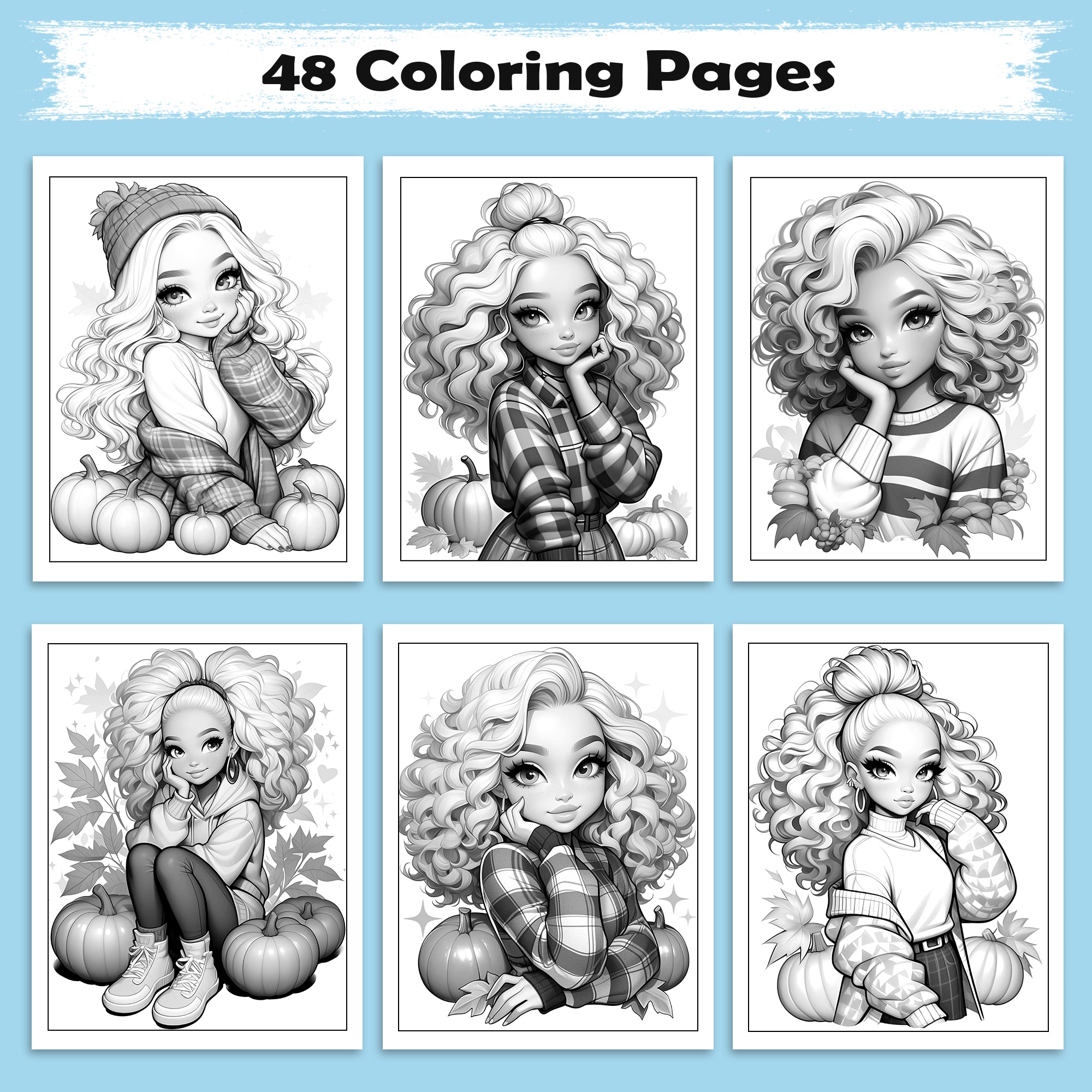 Charming Chill Coloring Pages – 48 Cozy Fashion-Inspired Designs for Adults