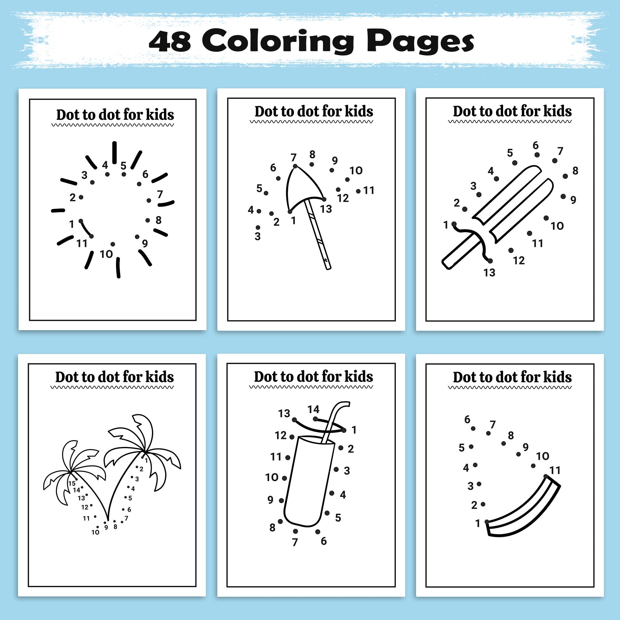 Hawaii Fun Adventures Coloring Pages – 48 Tropical Island Scenes for Kids