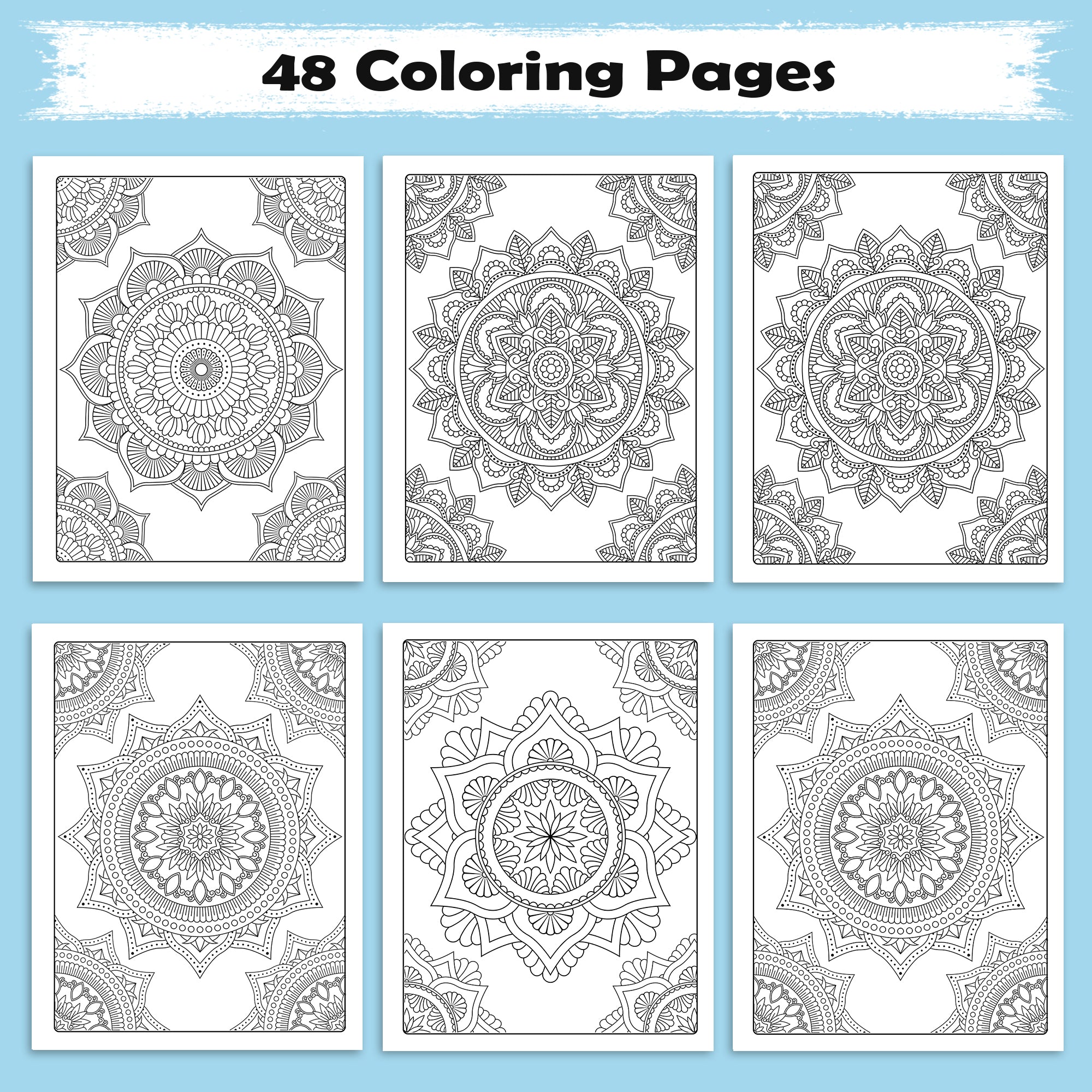 Petal Mandalas – Mandala Coloring Pages – 48 Pages – Intricate, Symmetrical, Nature-Inspired – For Adults