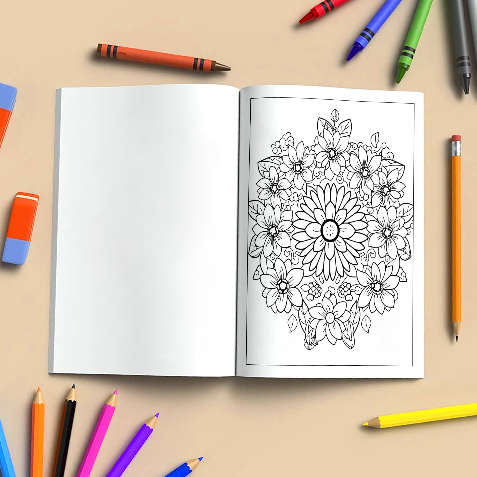 Blooming Mandala Garden Coloring Pages – 48 Floral Designs for Adults