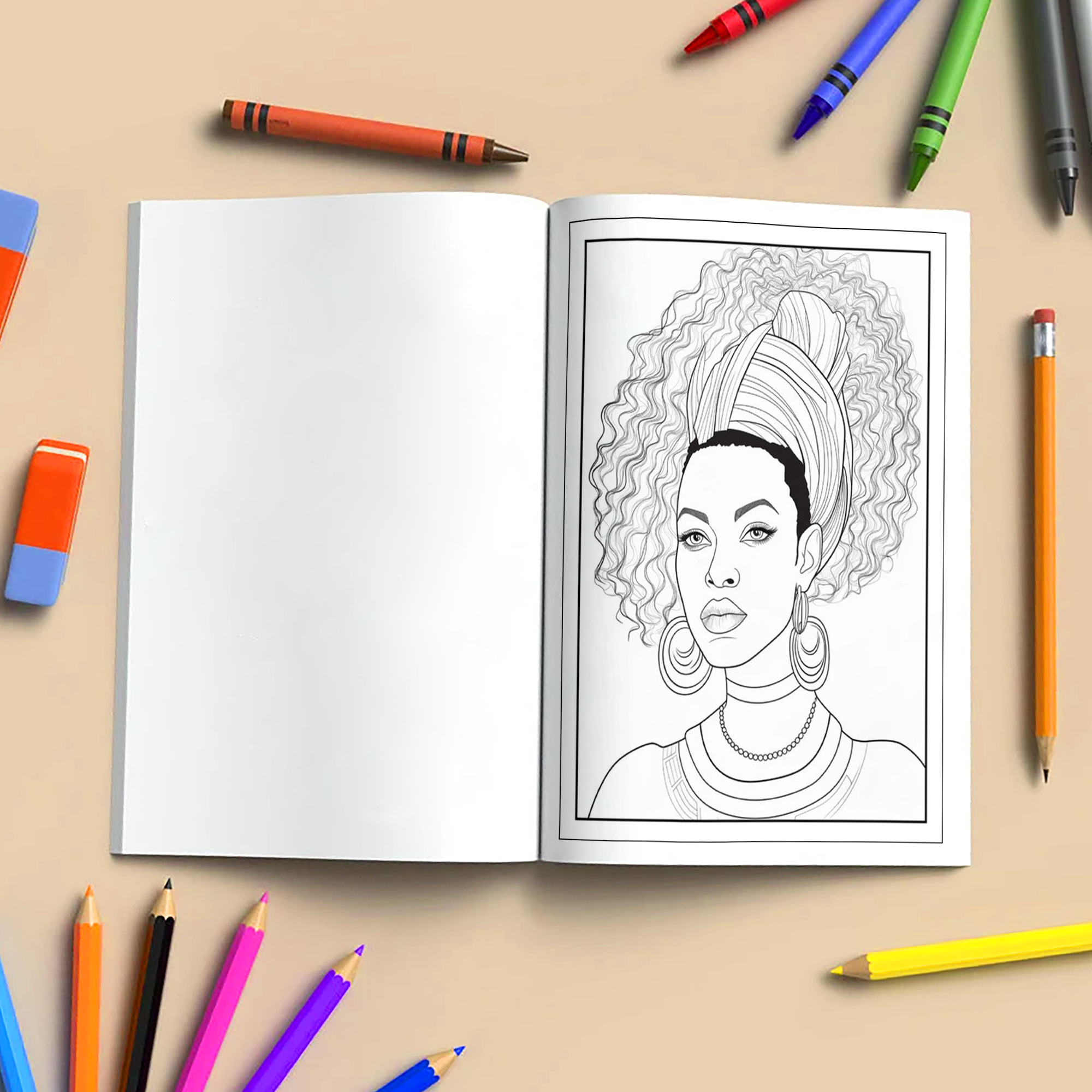 Braided Grace – Black Girls Coloring Pages – 48 Pages – Afrocentric Fashion & Hairstyles for Adults