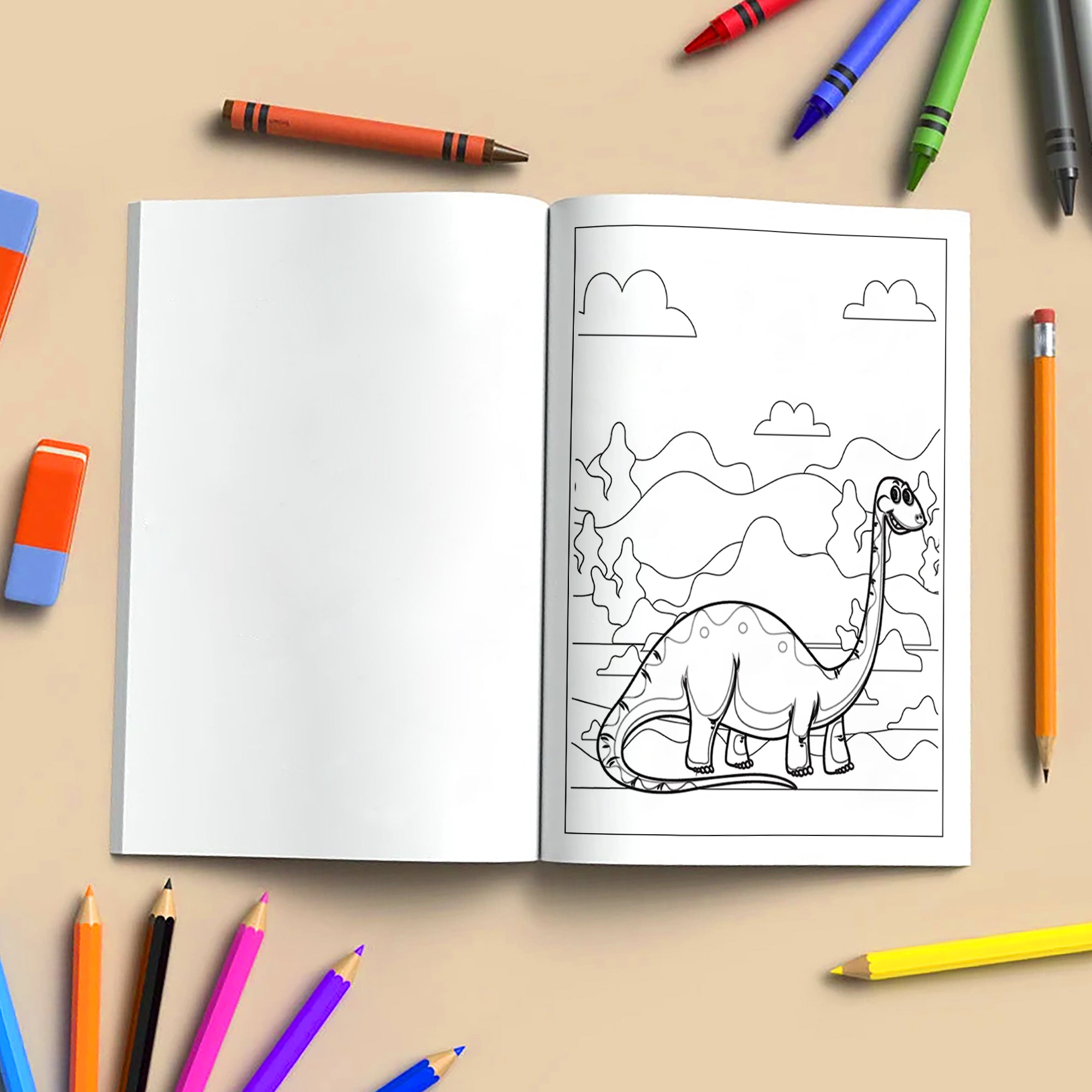 Prehistoric Legends – Dinosaur Coloring Pages – 48 Pages – Fierce Jurassic Creatures – For Kids