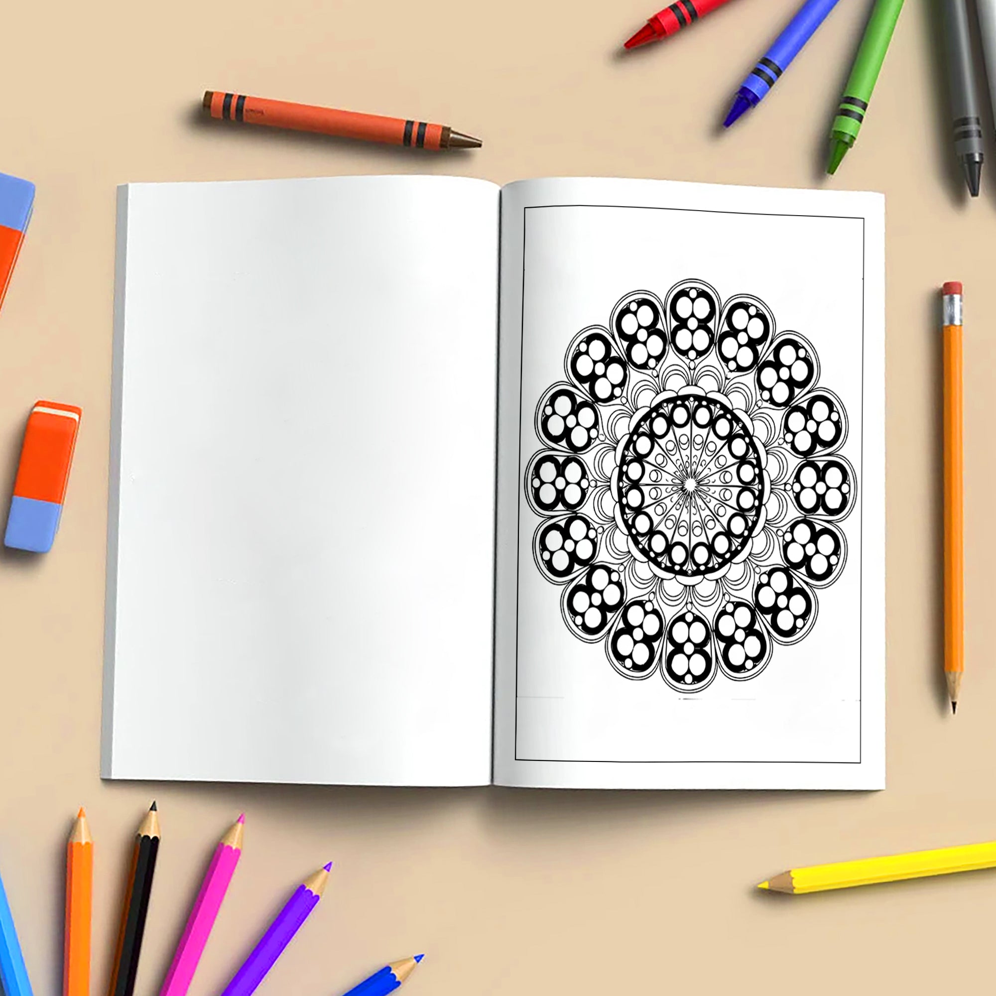 Elegant Mandala Bloom Coloring Pages – 48 Relaxing Floral Circle Patterns for Adults